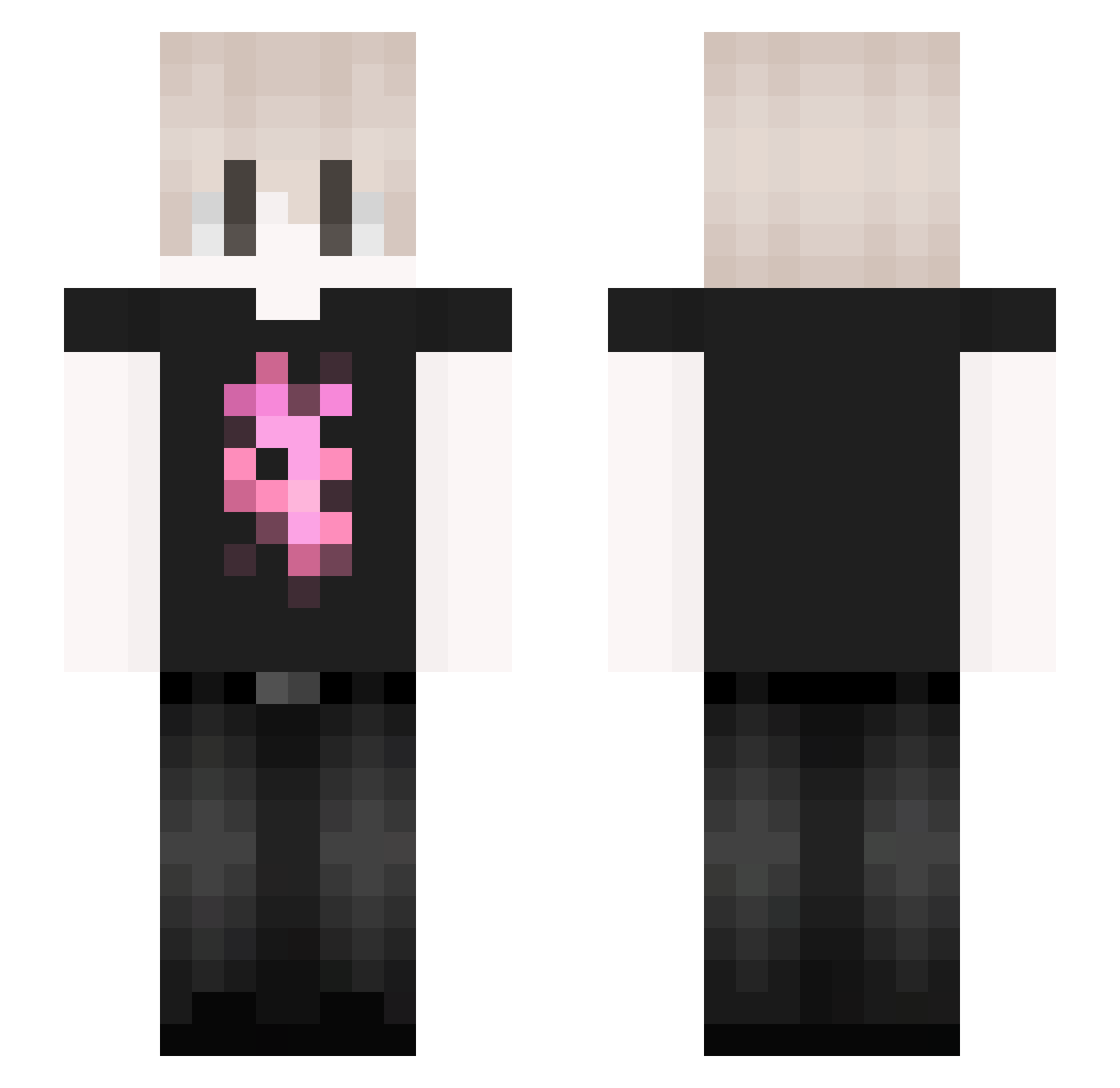 AllForOne__ Minecraft skin, front and back view
