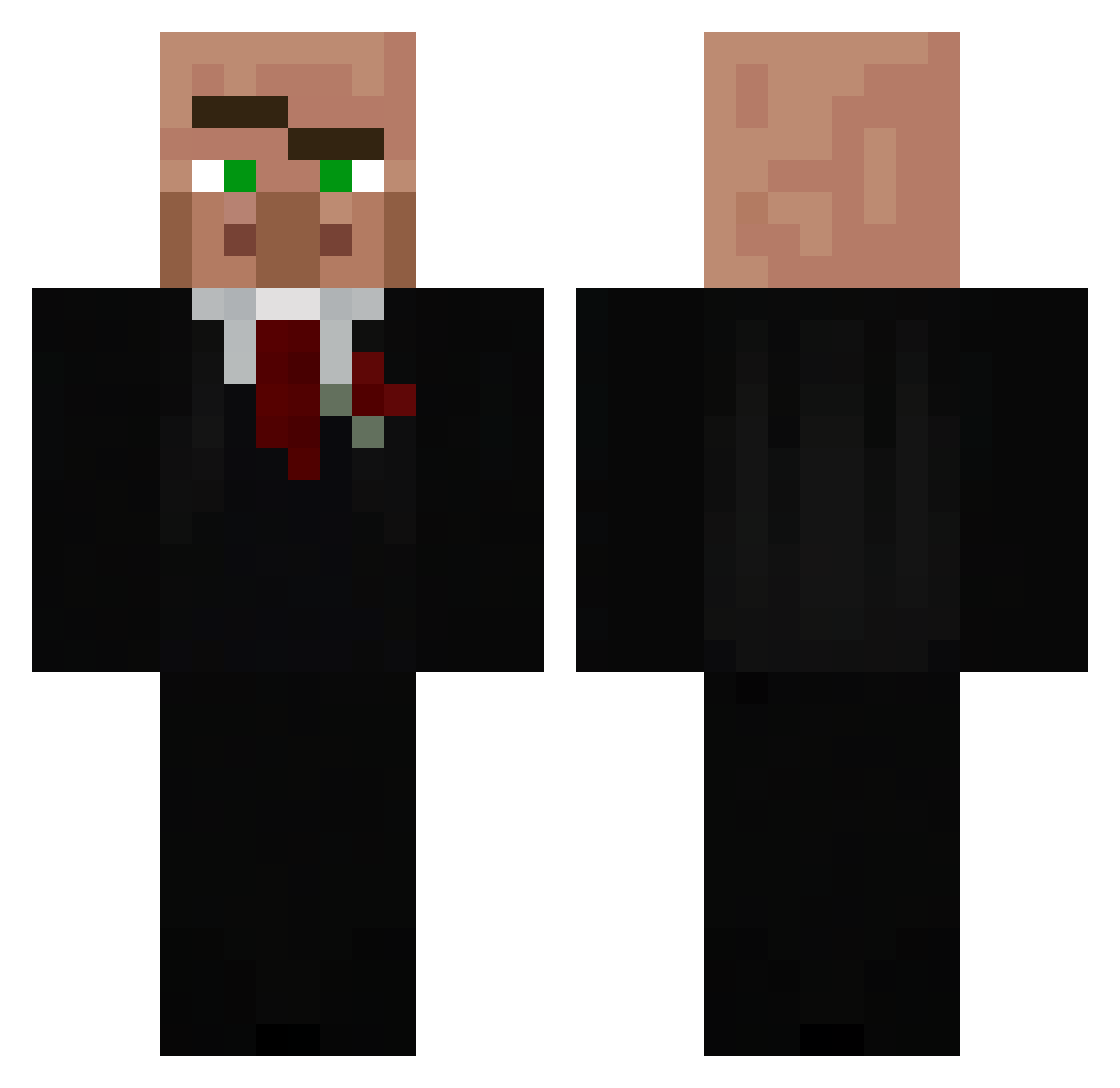cgvftt Minecraft skin, front and back view