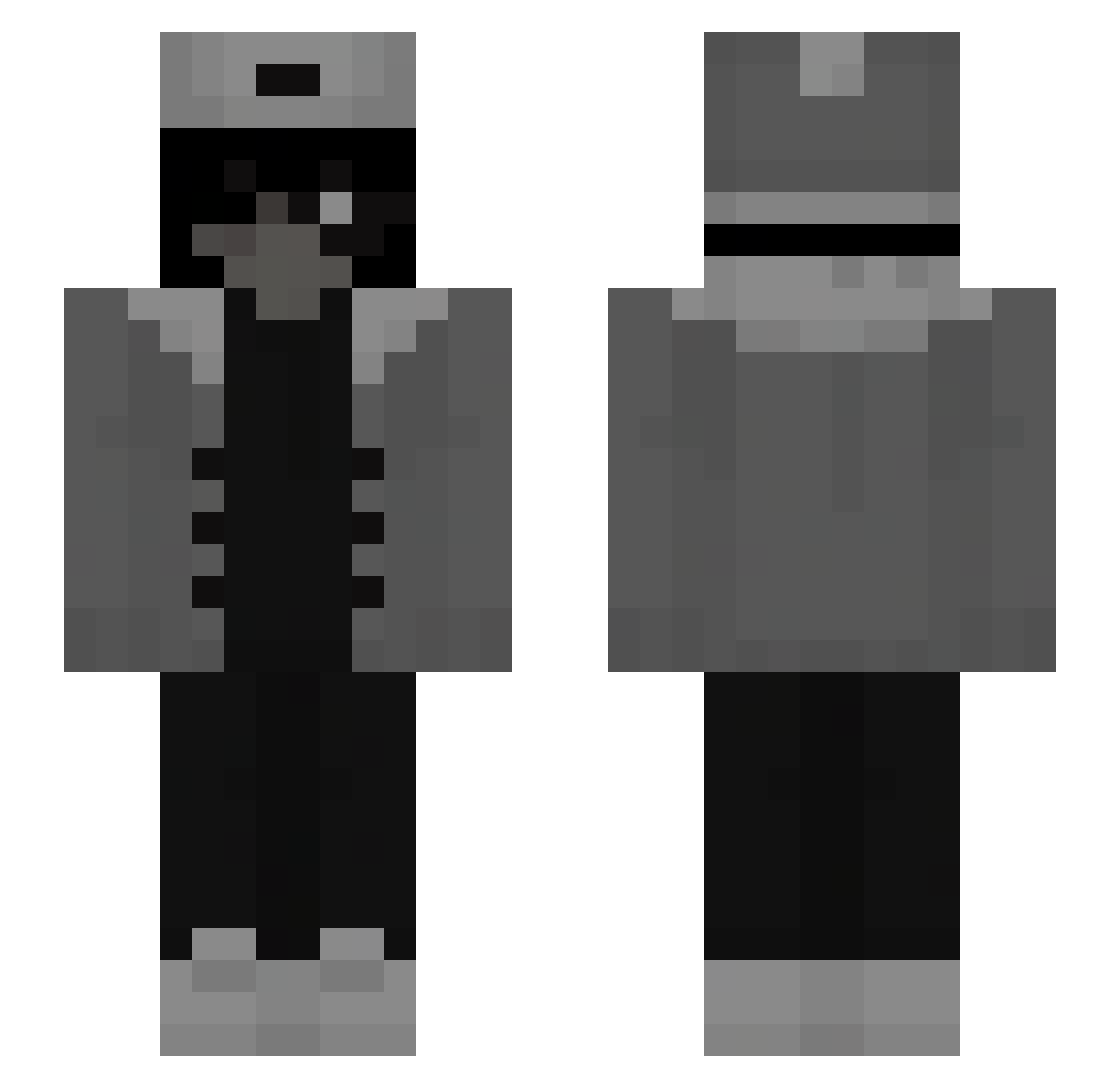 z4ks Minecraft skin, front and back view