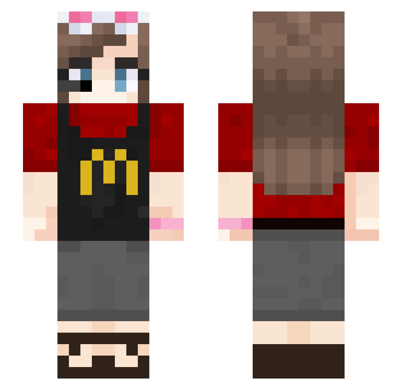 Miguel_SJ Minecraft skin, front and back view