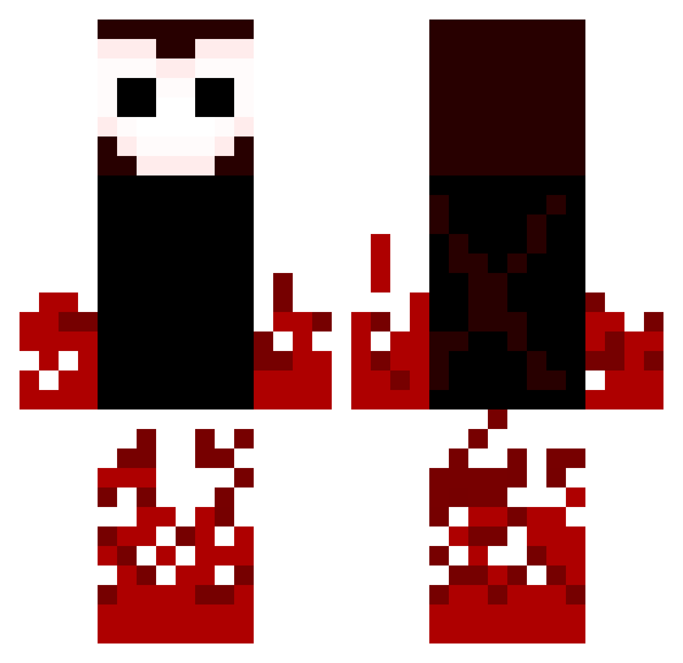 Arkle70 Minecraft skin, front and back view