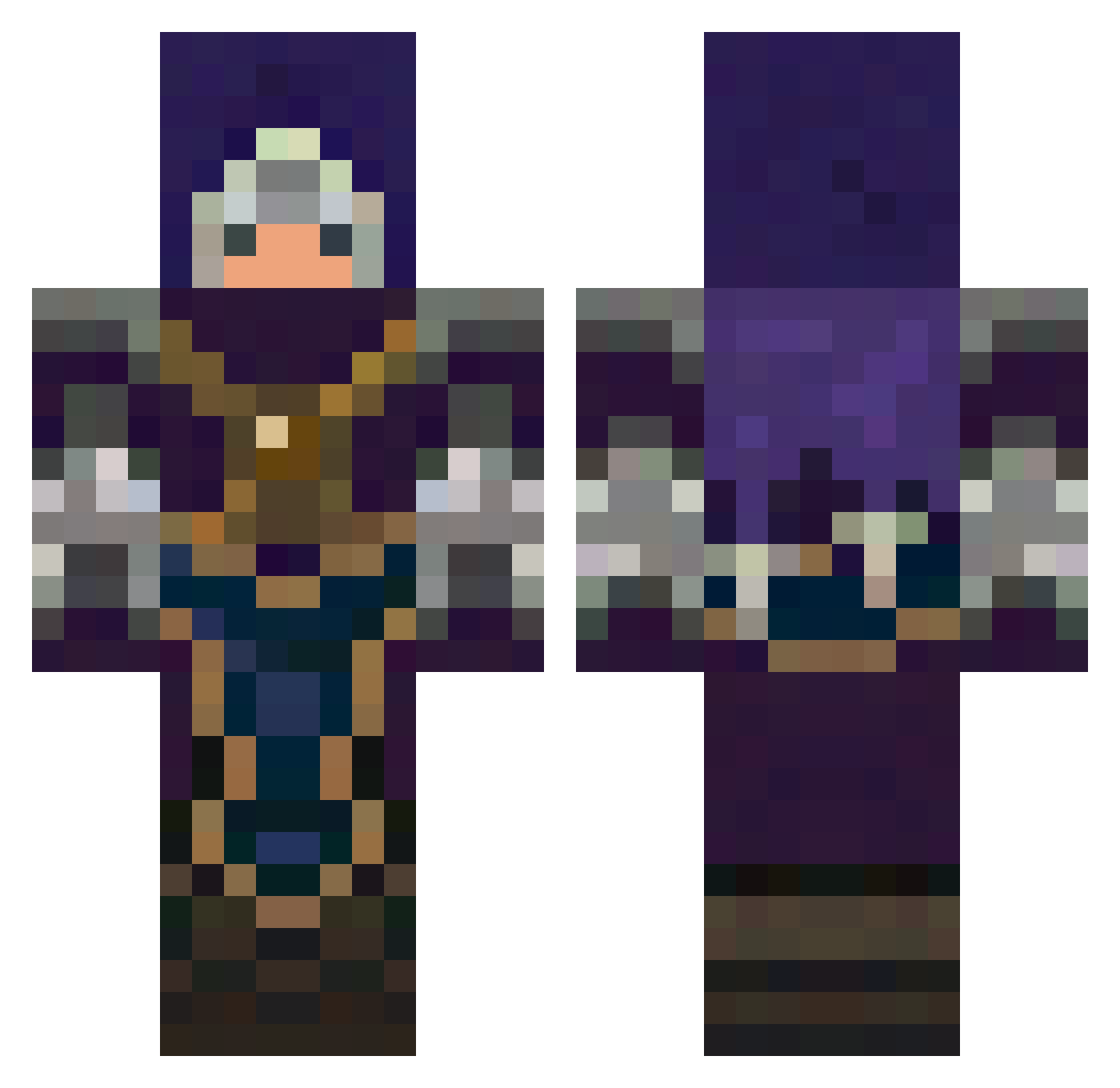 MrGamerProsGHG Minecraft skin, front and back view