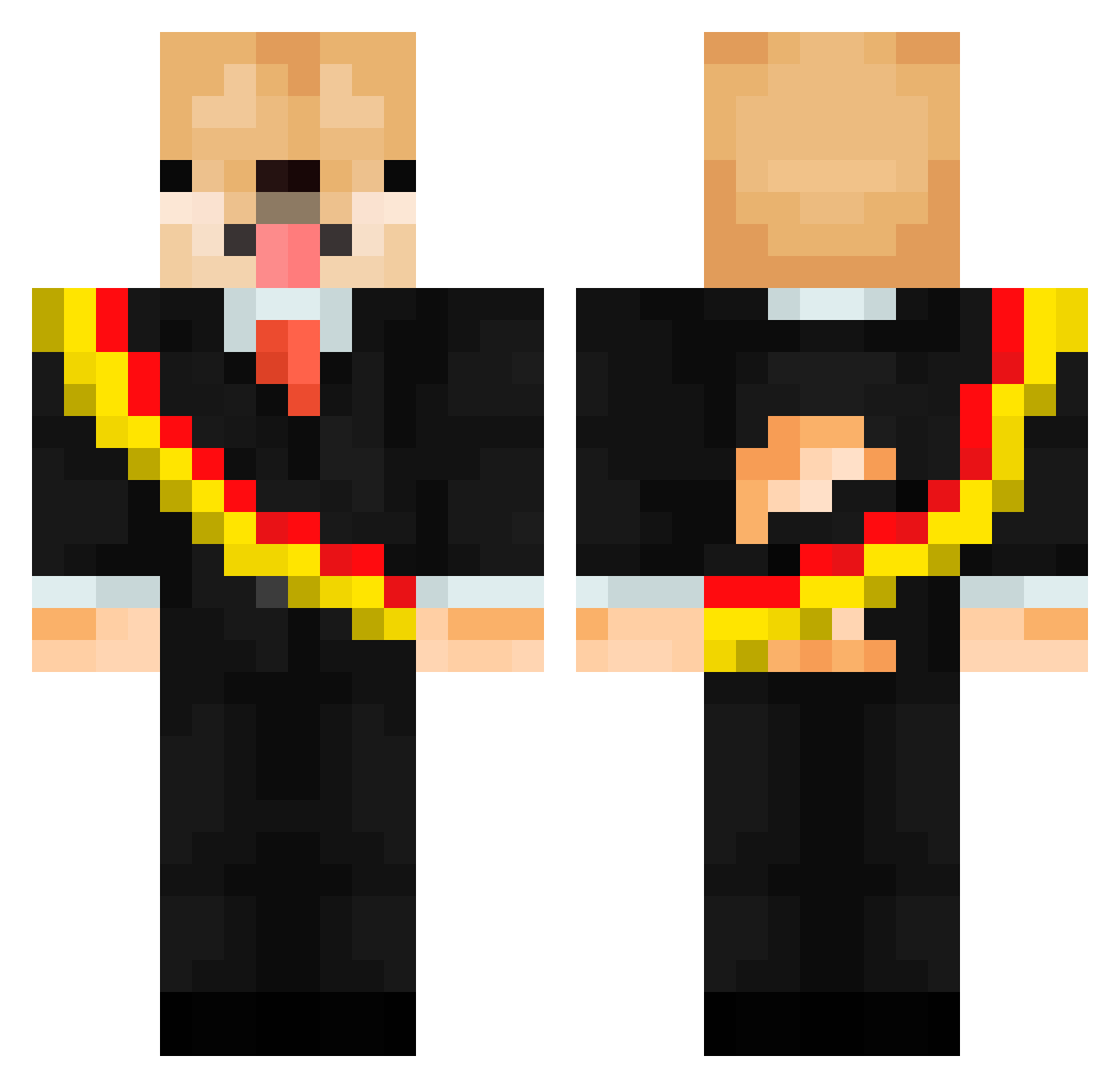 nikfct Minecraft skin, front and back view