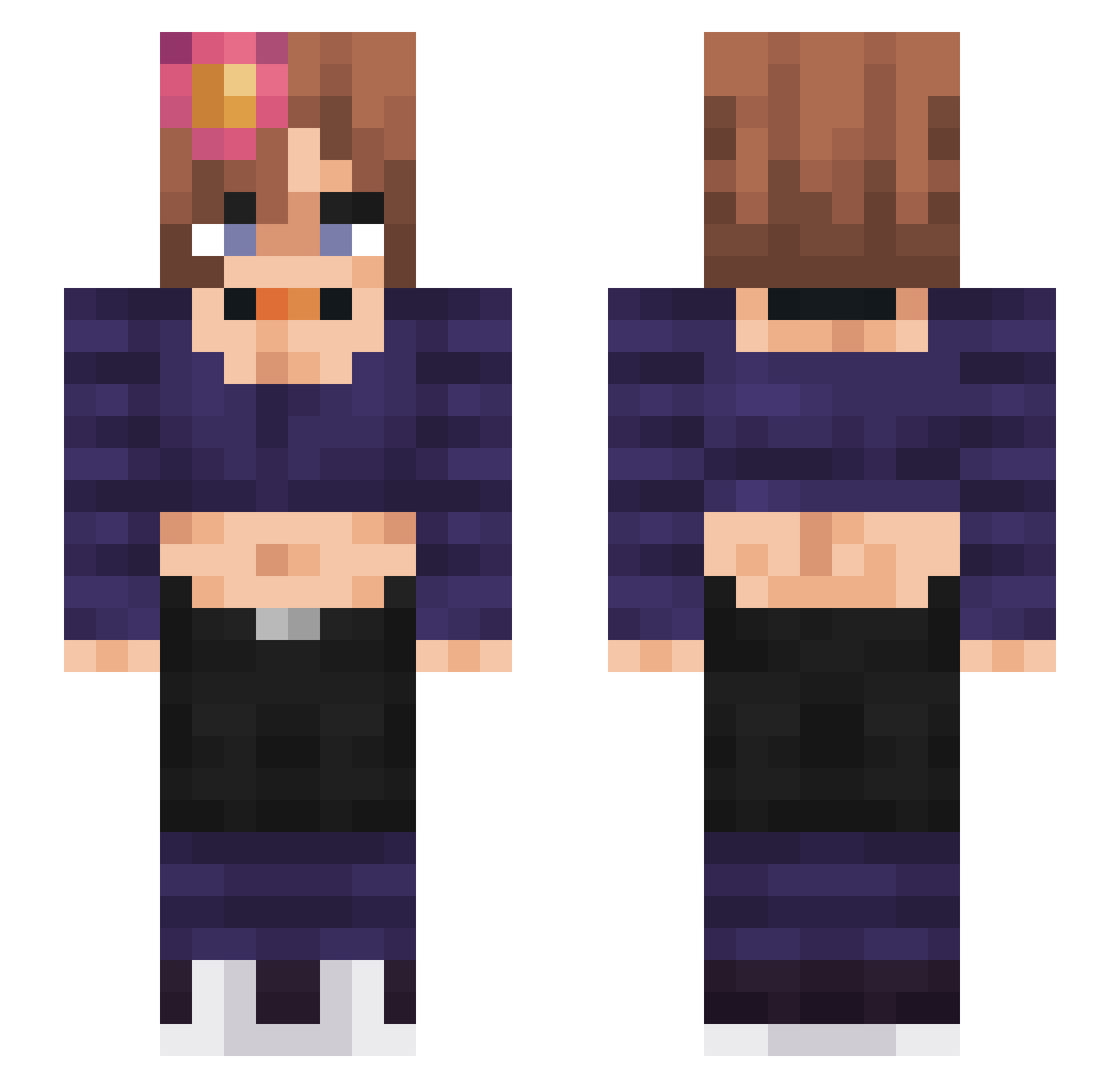 goldeyefox333 Minecraft skin, front and back view