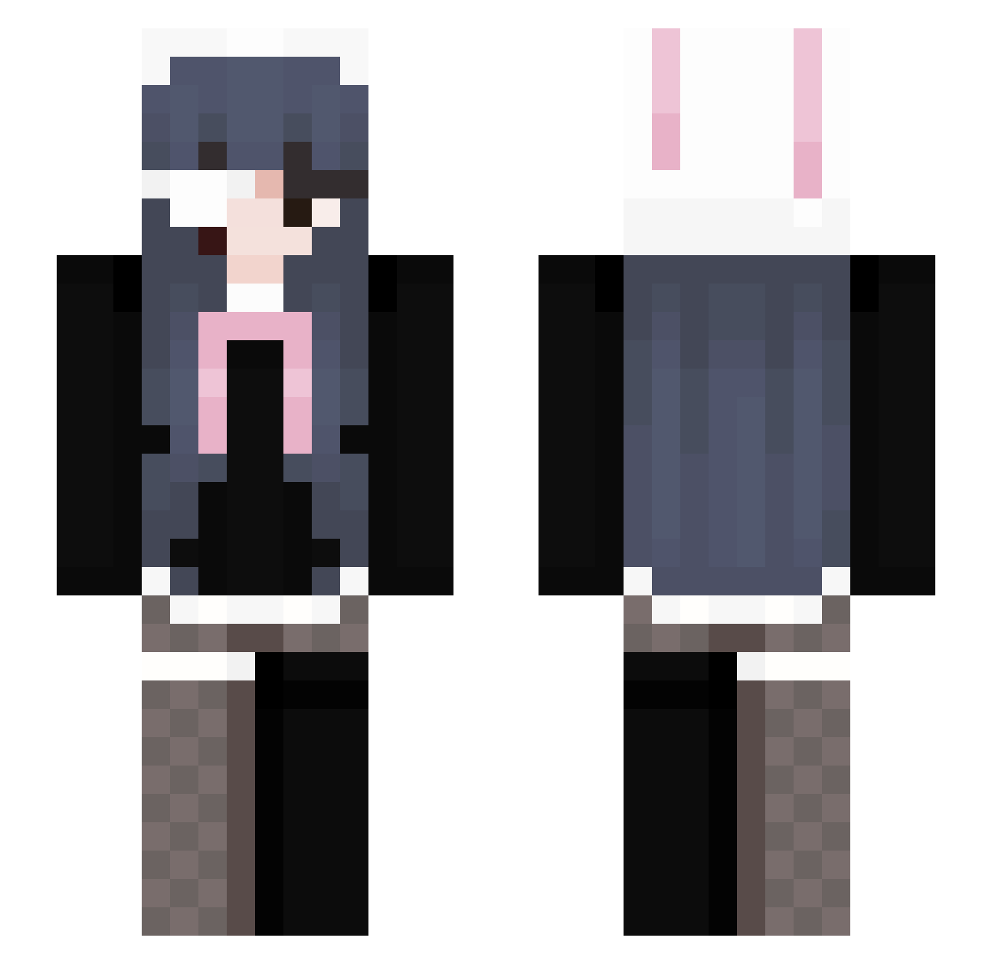 shampoofaerie Minecraft skin, front and back view
