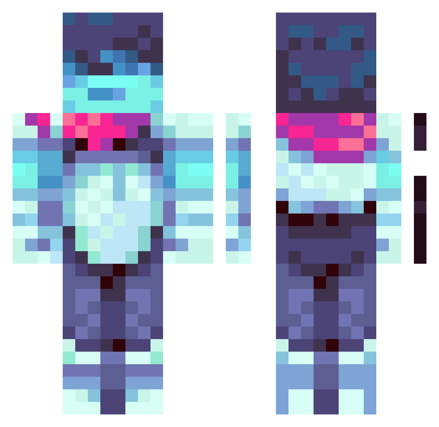cotyvice Minecraft skin, front and back view