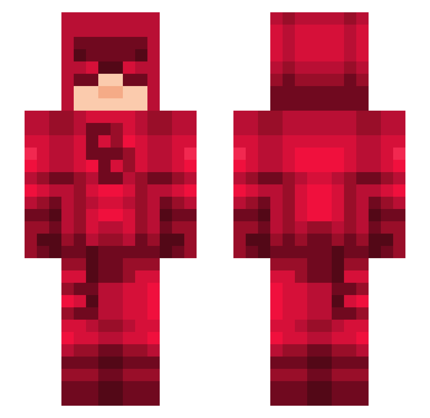 Lilfire808 Minecraft skin, front and back view