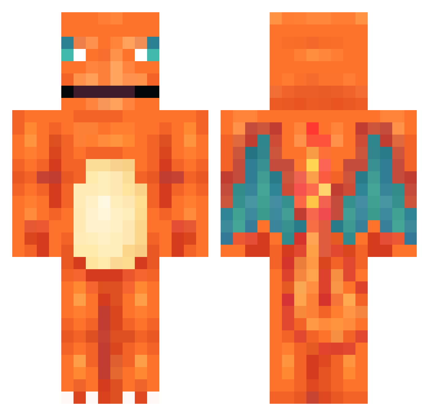 jxckws Minecraft skin, front and back view