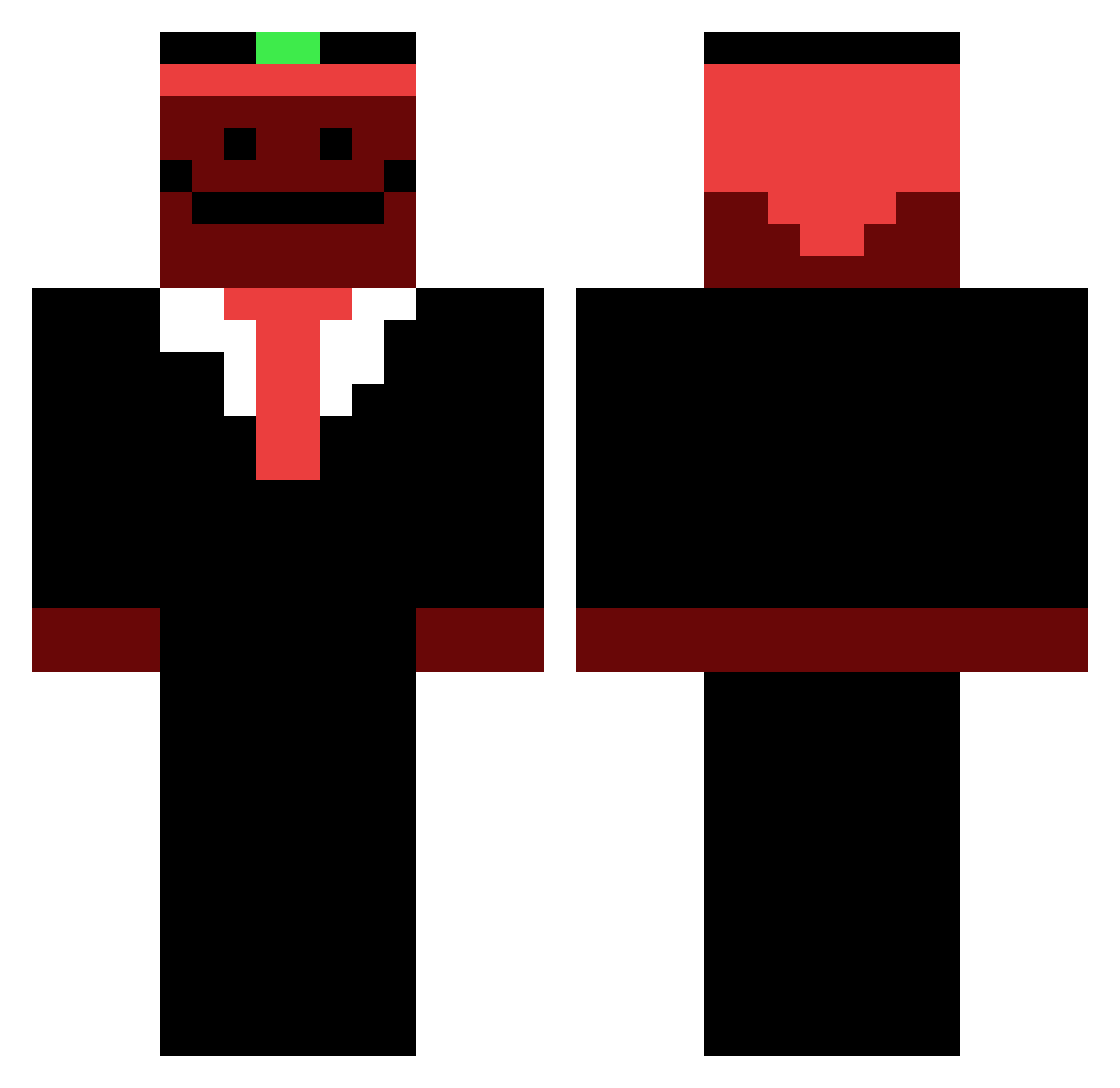 Eriv024 Minecraft skin, front and back view