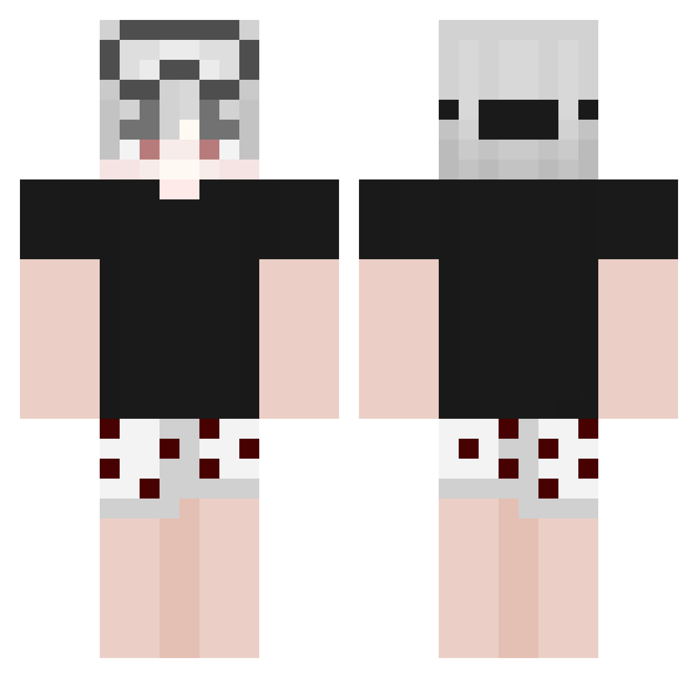 mintflakeheadass Minecraft skin, front and back view