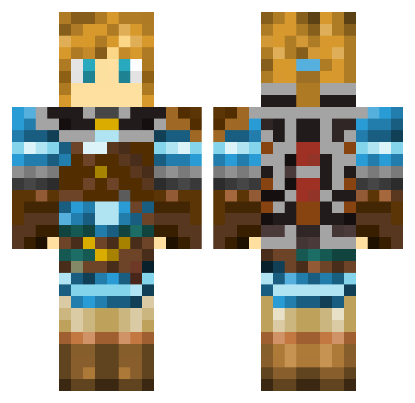 Risk8513 Minecraft skin, front and back view