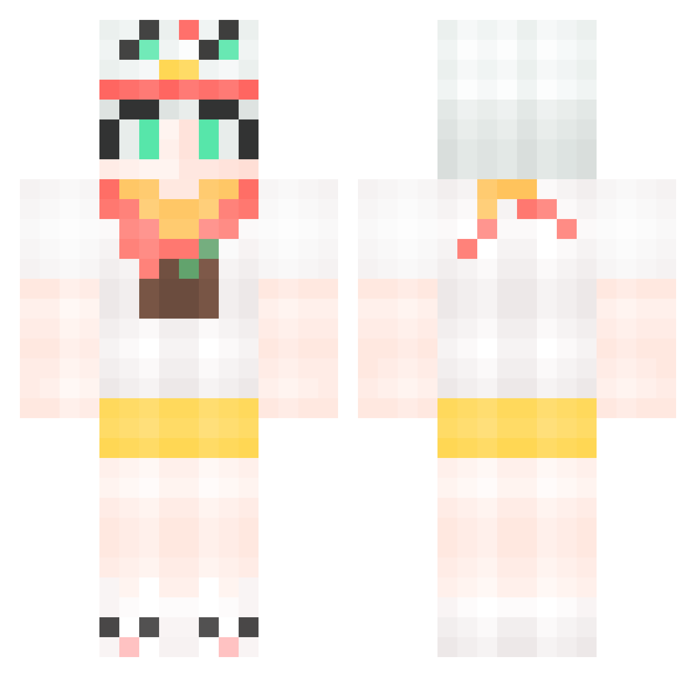 Madchill277 Minecraft skin, front and back view
