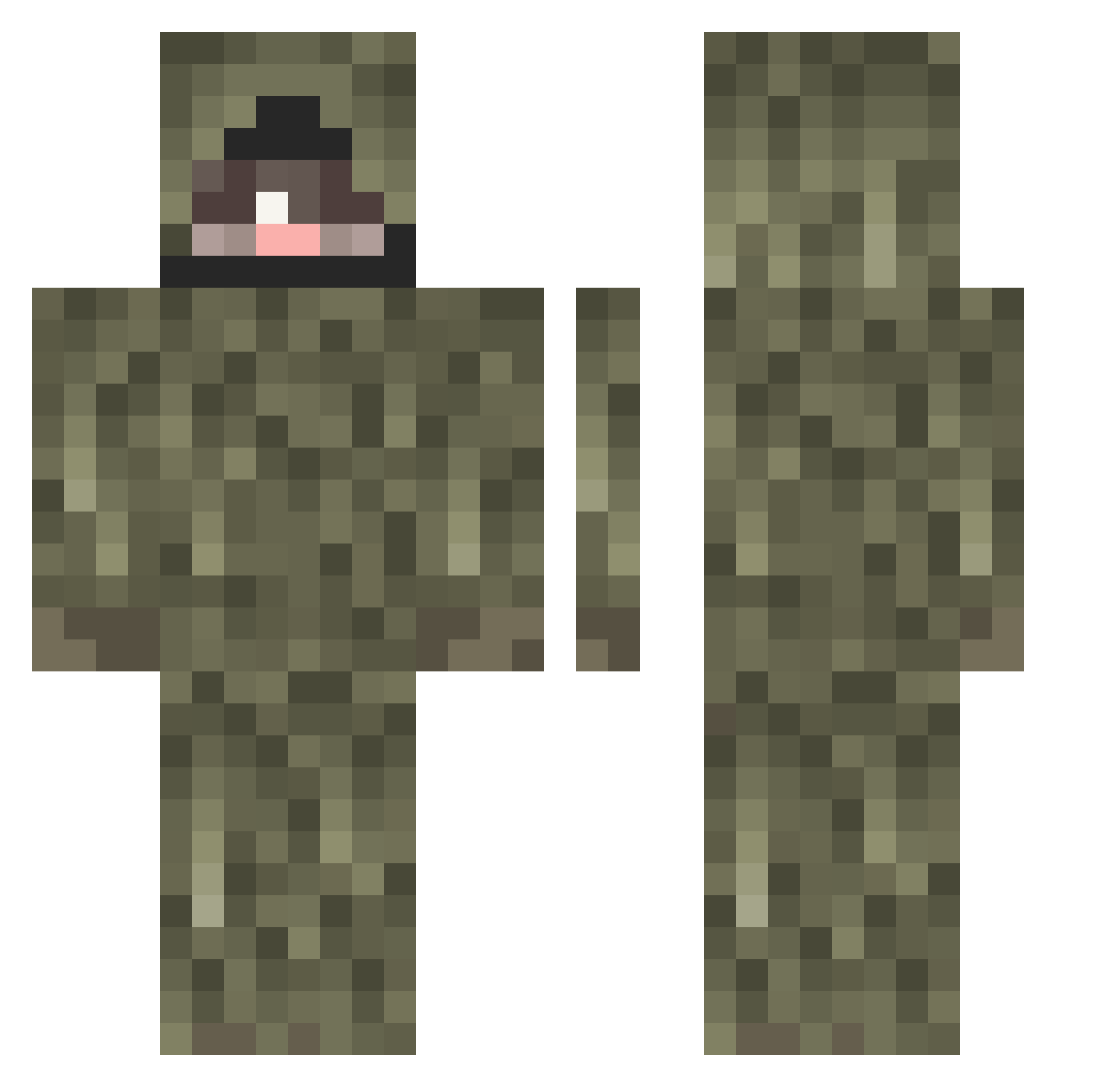 SOULFIRE_45 Minecraft skin, front and back view