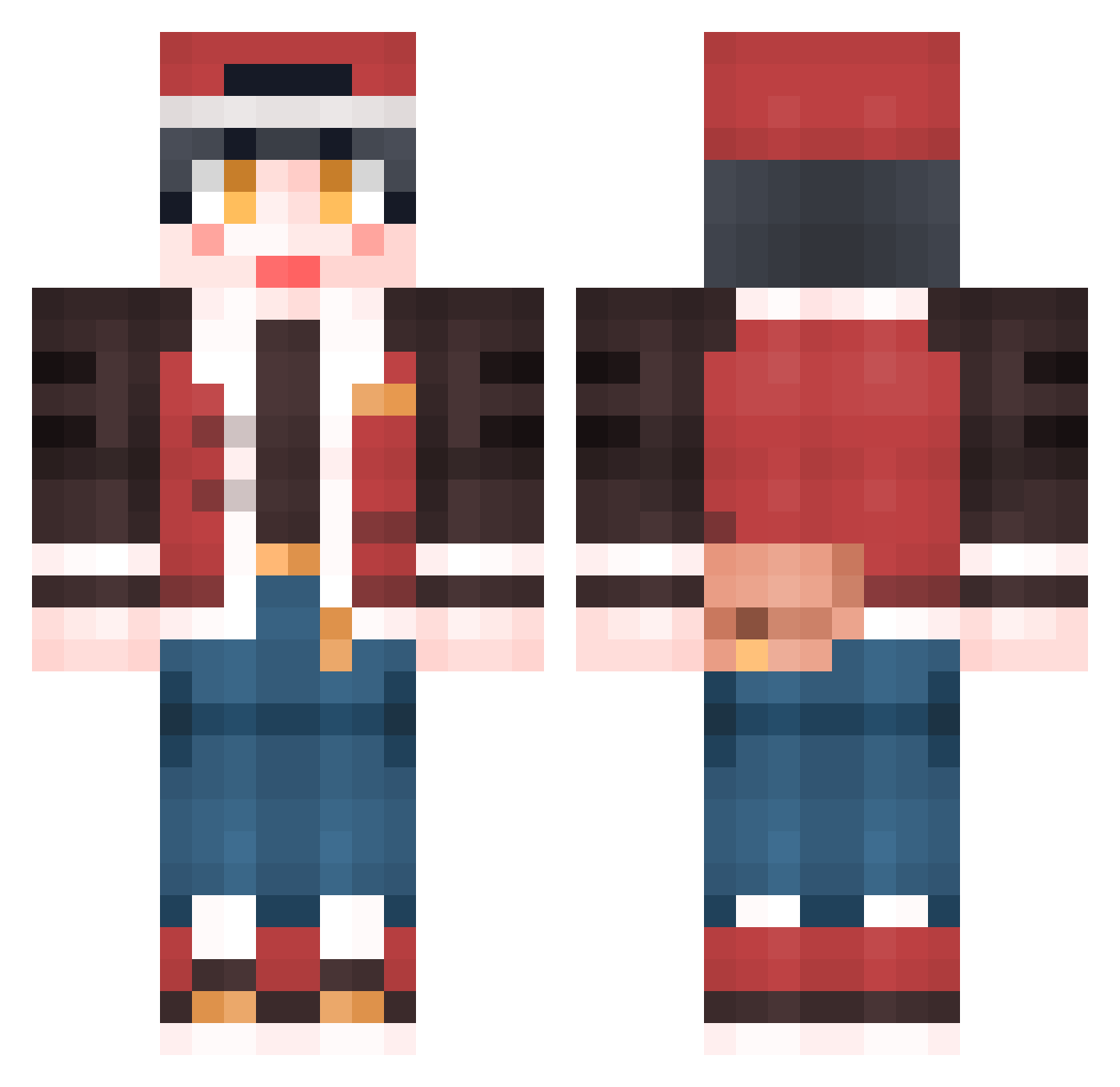 Moonys56 Minecraft skin, front and back view