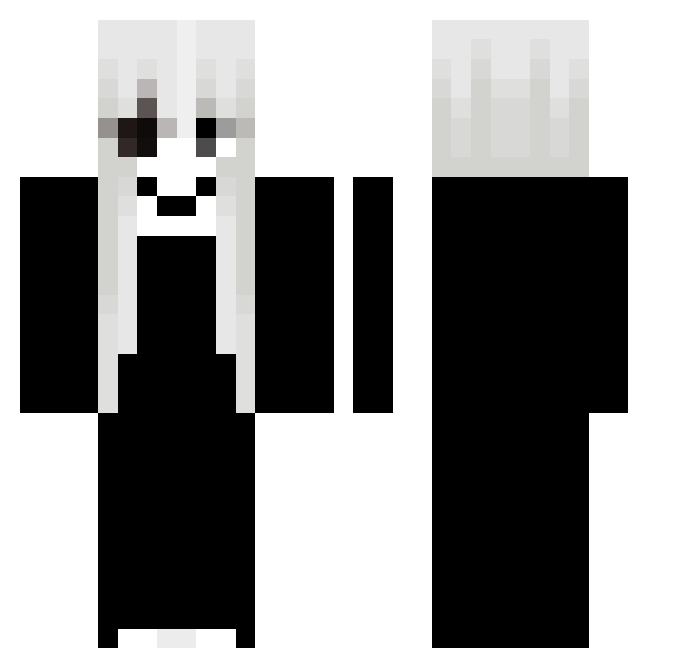 Lulithat Minecraft skin, front and back view