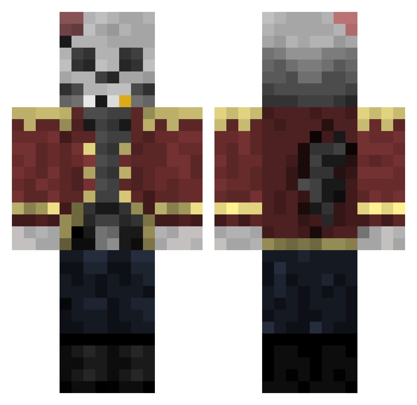 SmollPupper Minecraft skin, front and back view