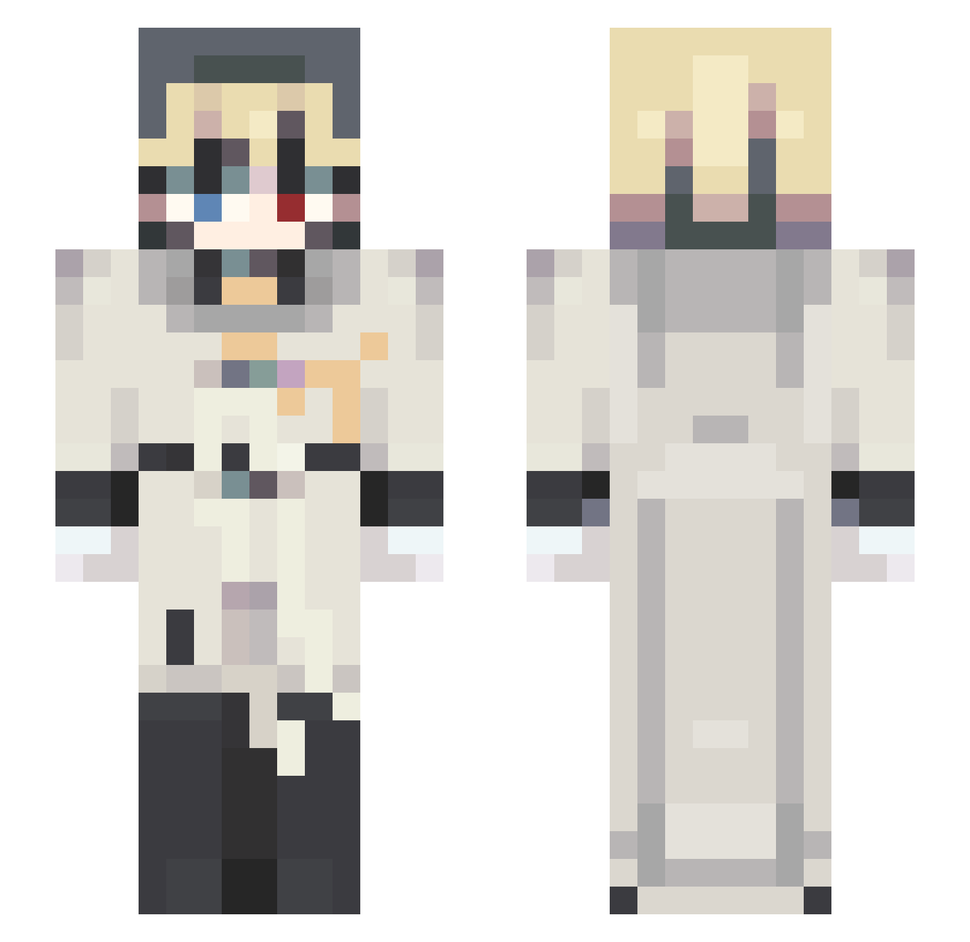 Toast_Was_Used Minecraft skin, front and back view