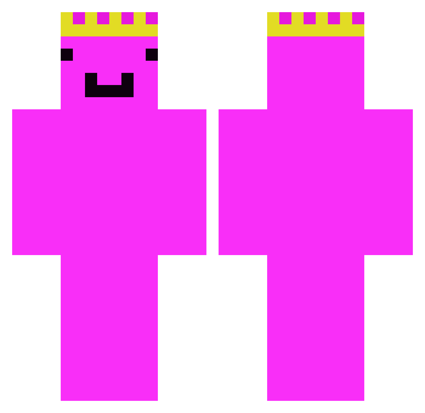 DocyDuckling Minecraft skin, front and back view