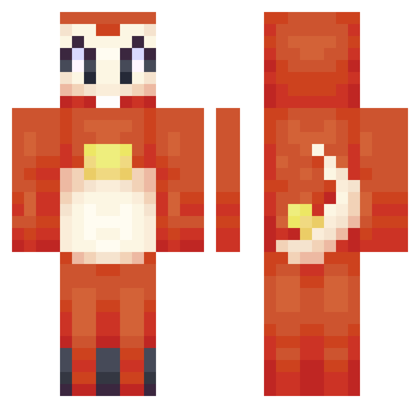 nerolpb Minecraft skin, front and back view