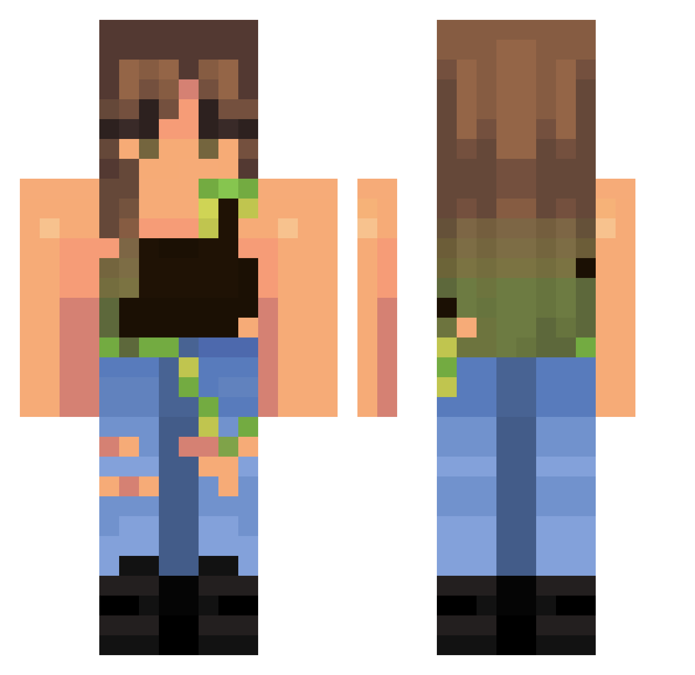 jplafor1 Minecraft skin, front and back view
