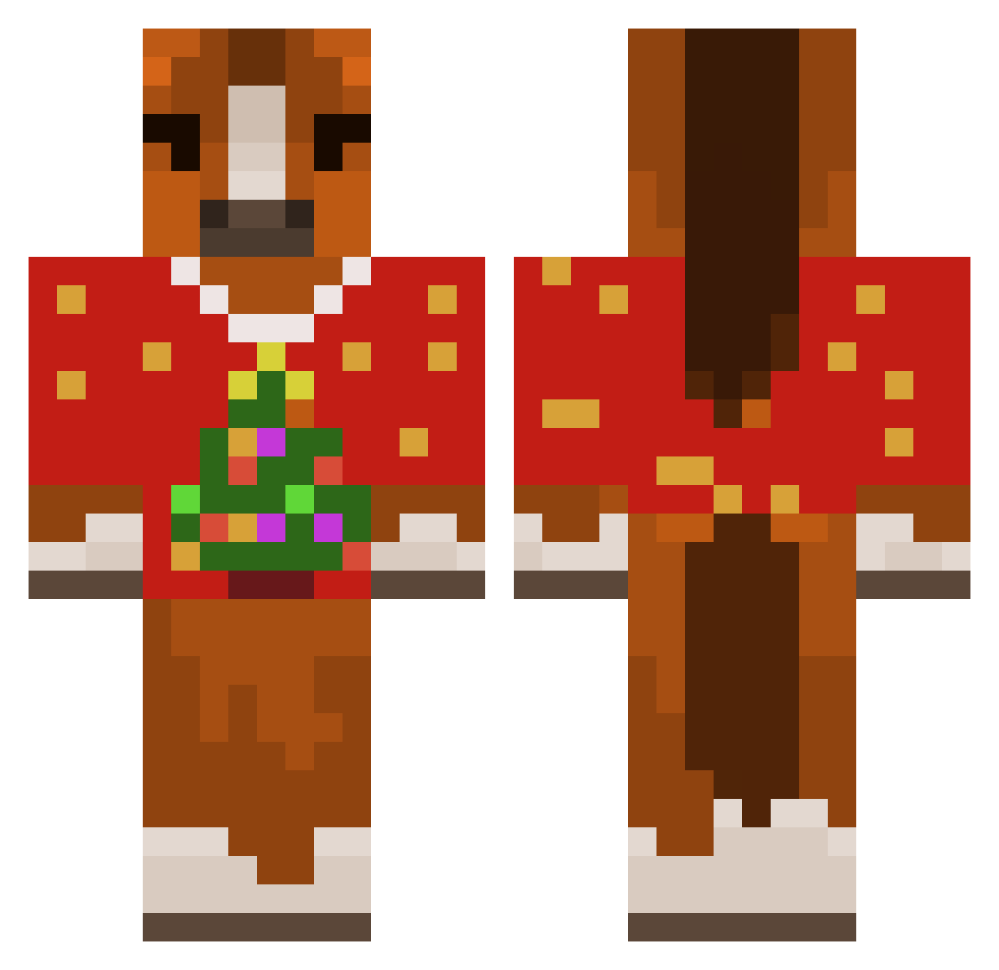 Kristiyan Minecraft skin, front and back view