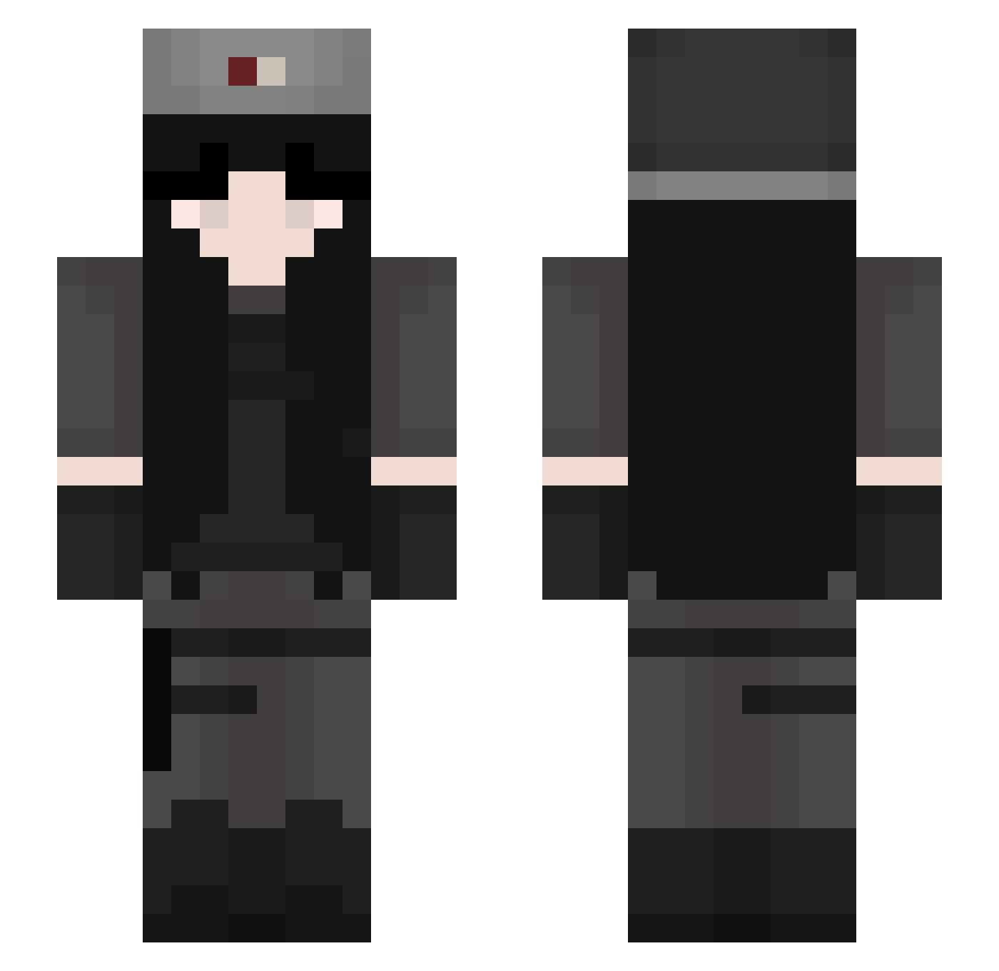 millybean Minecraft skin, front and back view