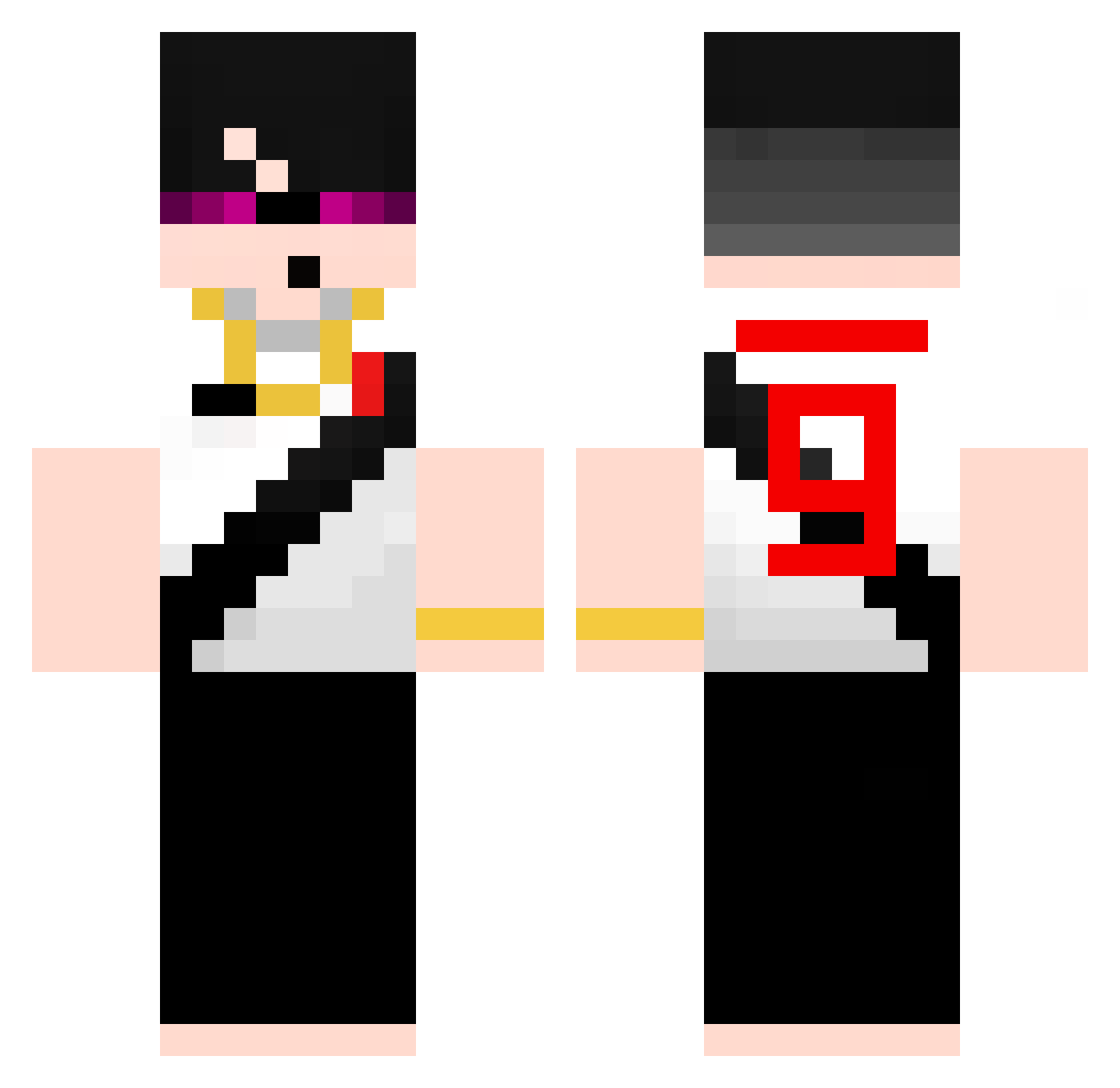 EFFexey000 Minecraft skin, front and back view
