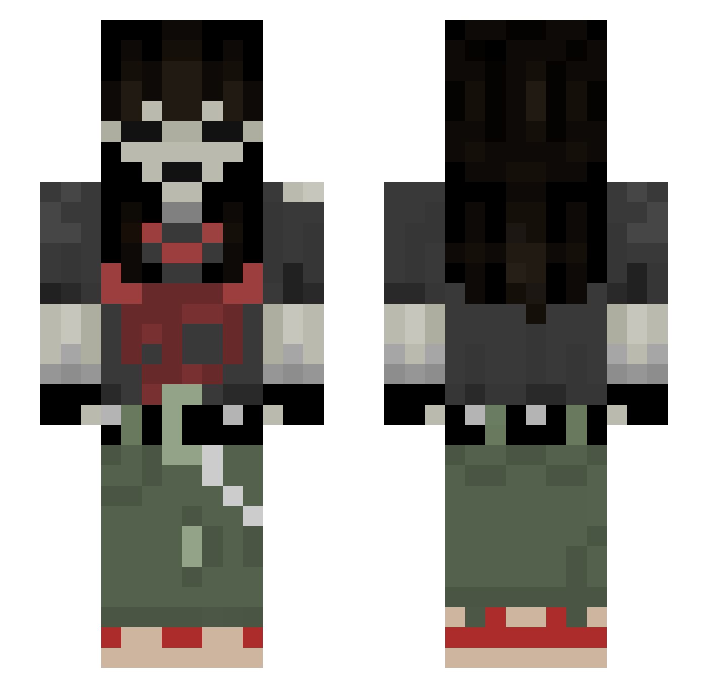 breathmint2008 Minecraft skin, front and back view