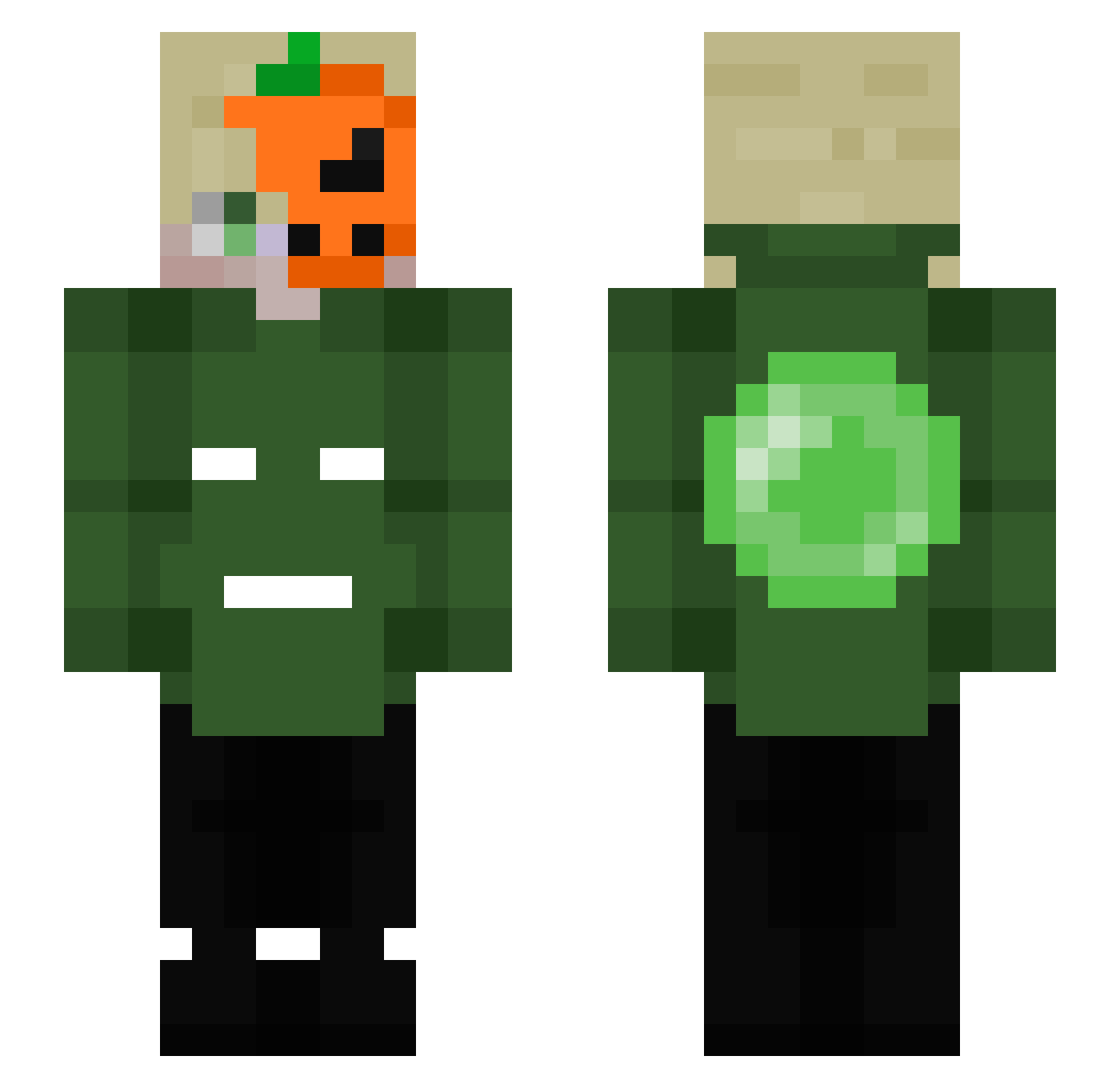 xAdamlala_YT Minecraft skin, front and back view