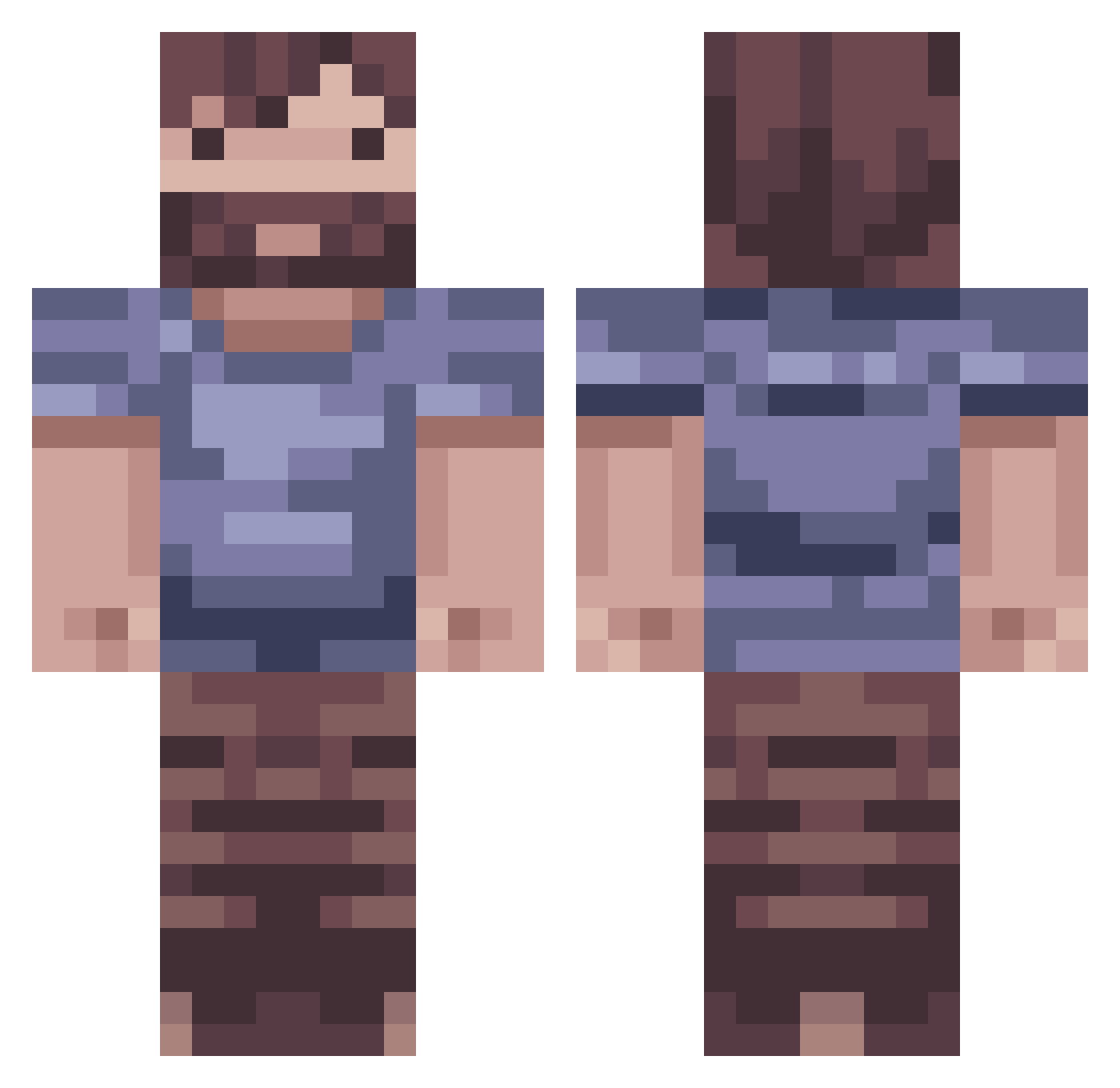 Teto_Rinnie Minecraft skin, front and back view