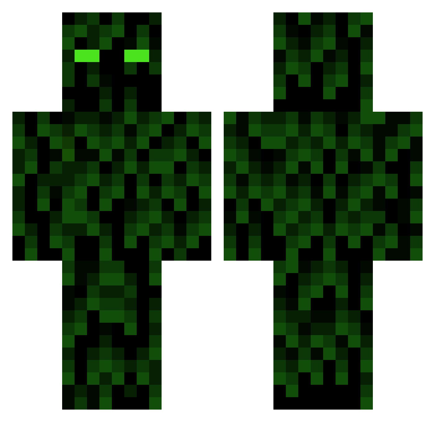 Getyeetedkid Minecraft skin, front and back view
