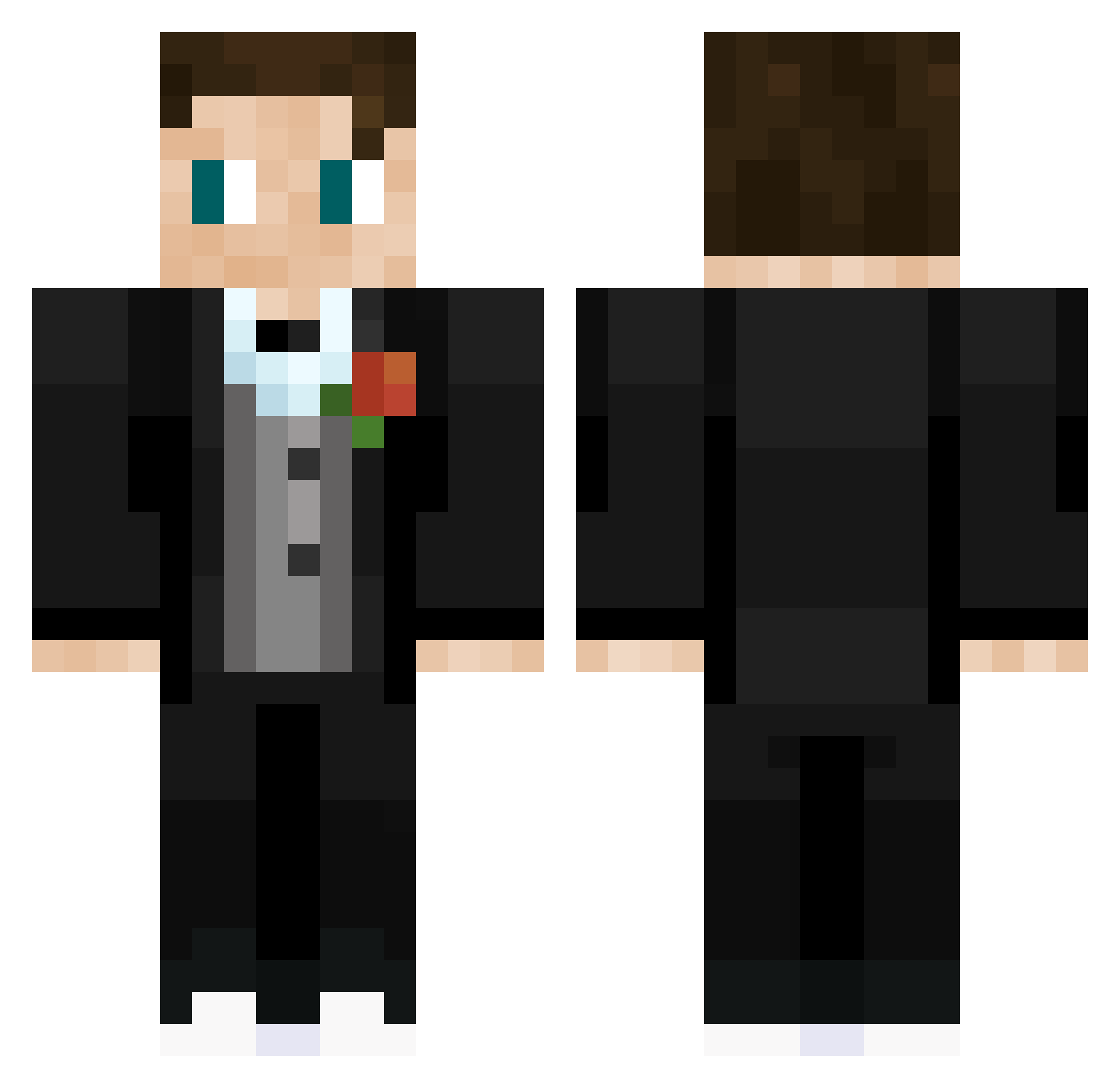 JojoYT122 Minecraft skin, front and back view