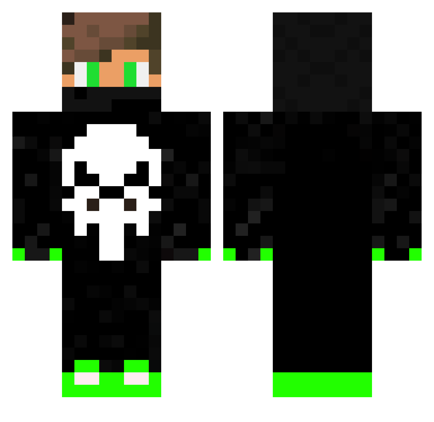 macsalah Minecraft skin, front and back view