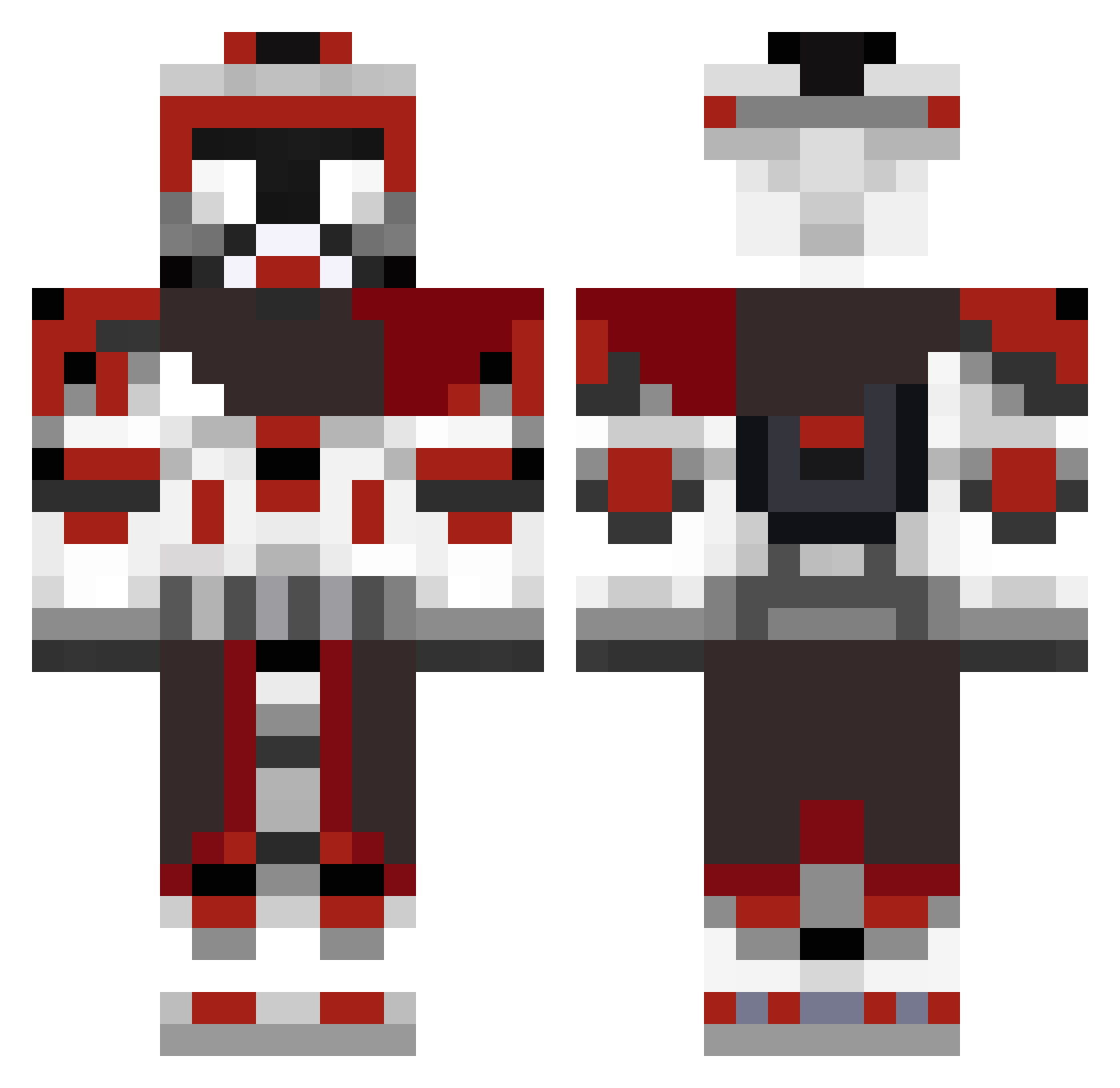 Looshko4244 Minecraft skin, front and back view