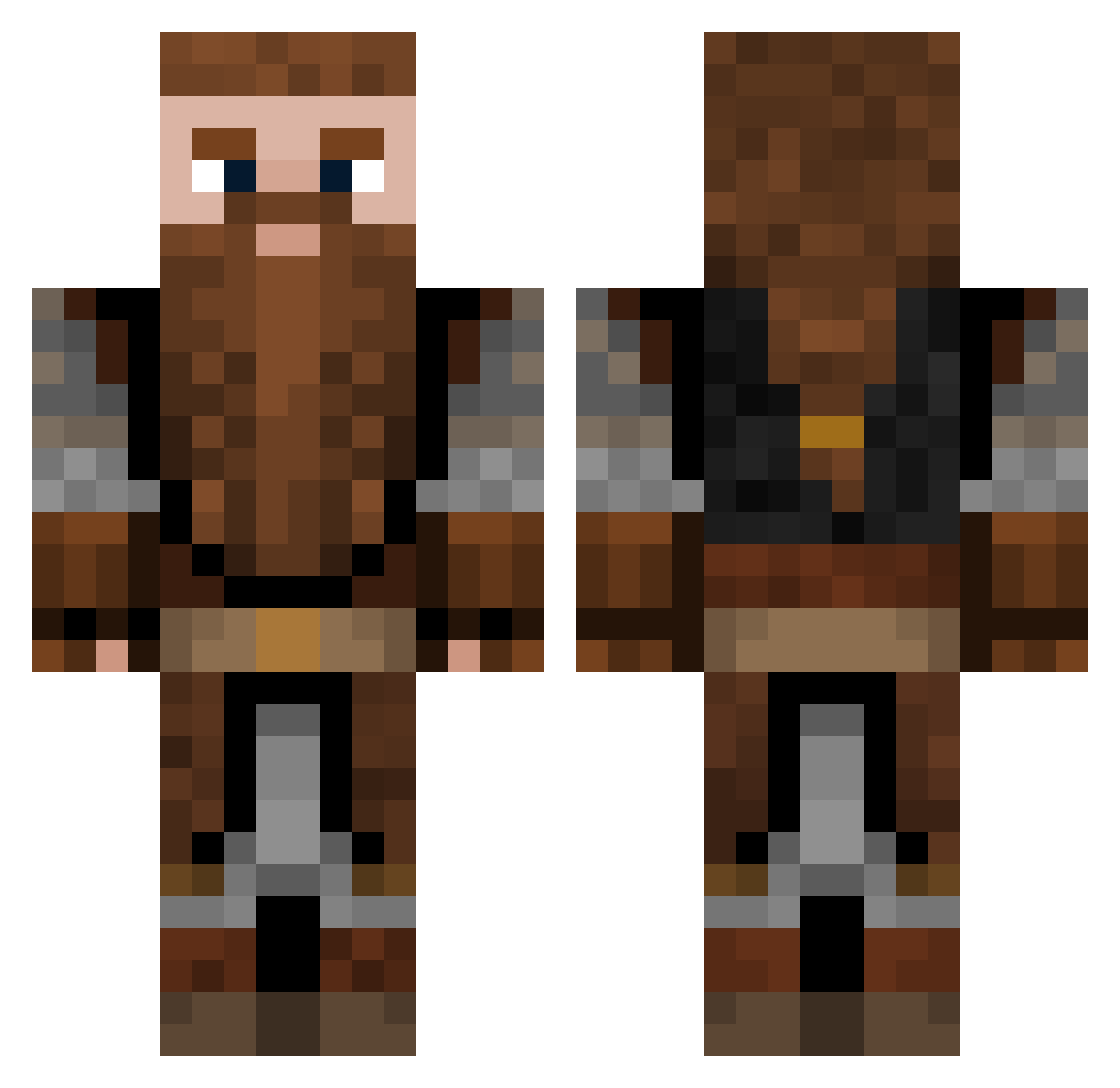 DaySinger112812 Minecraft skin, front and back view