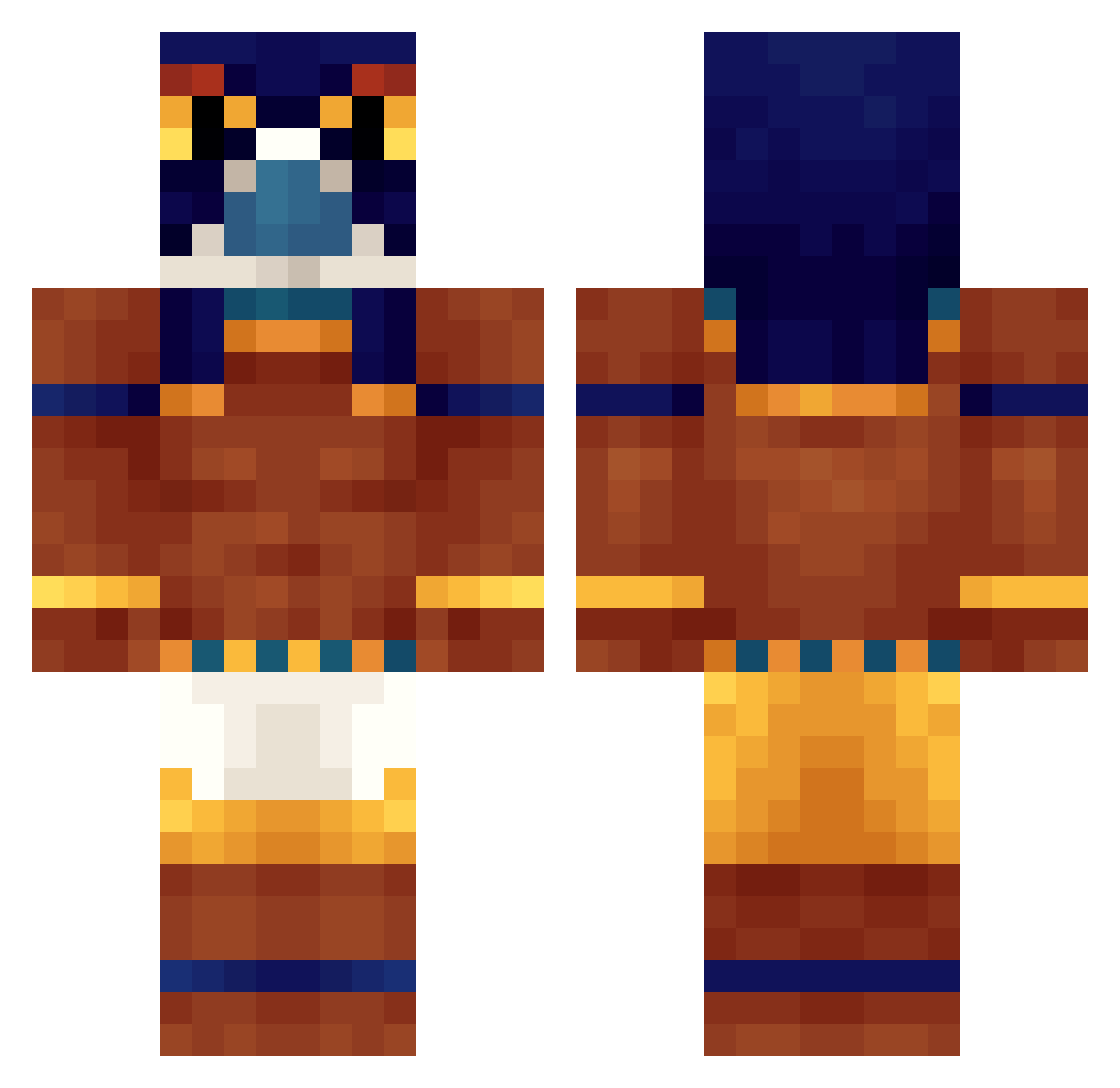 FrostDrago386 Minecraft skin, front and back view
