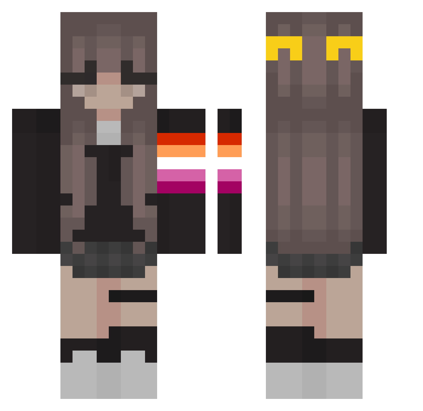 issamoo Minecraft skin, front and back view