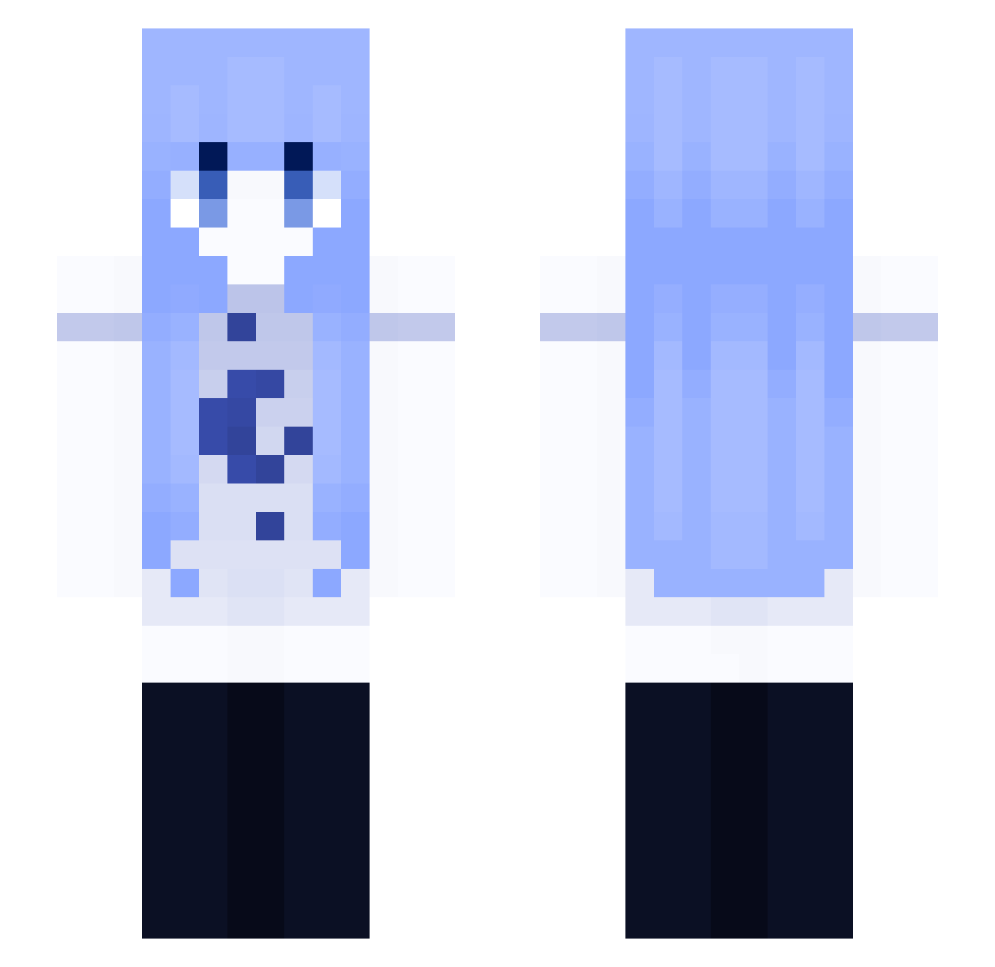 Toradoraaa Minecraft skin, front and back view