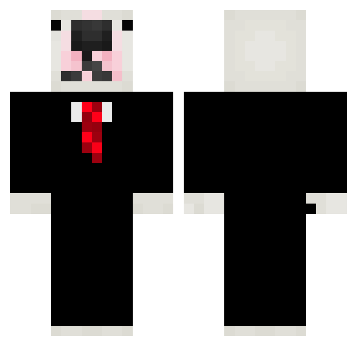 kofrox721 Minecraft skin, front and back view