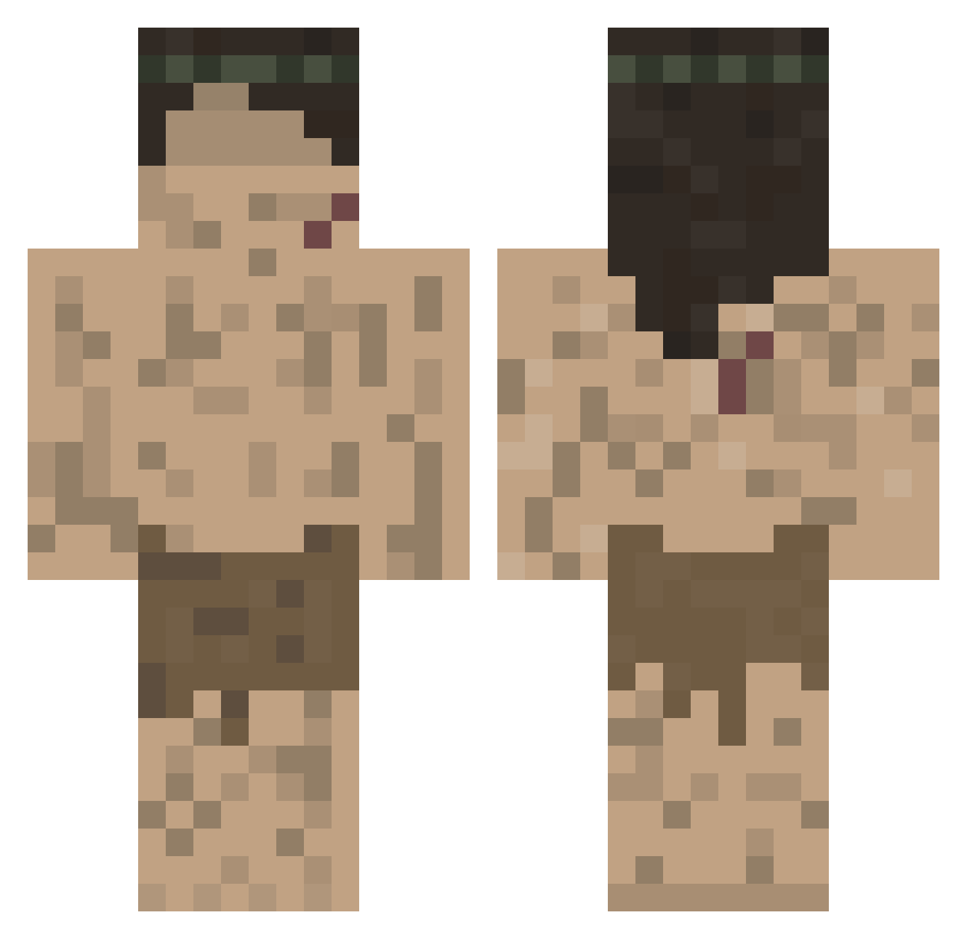 Letmecooklol Minecraft skin, front and back view