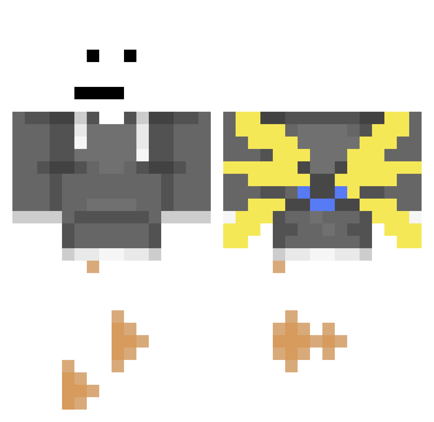 blackbro1340 Minecraft skin, front and back view