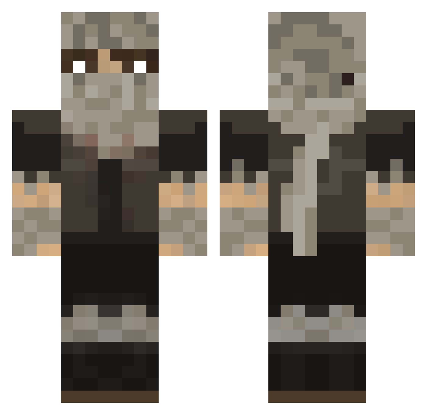 TalkingMango1 Minecraft skin, front and back view