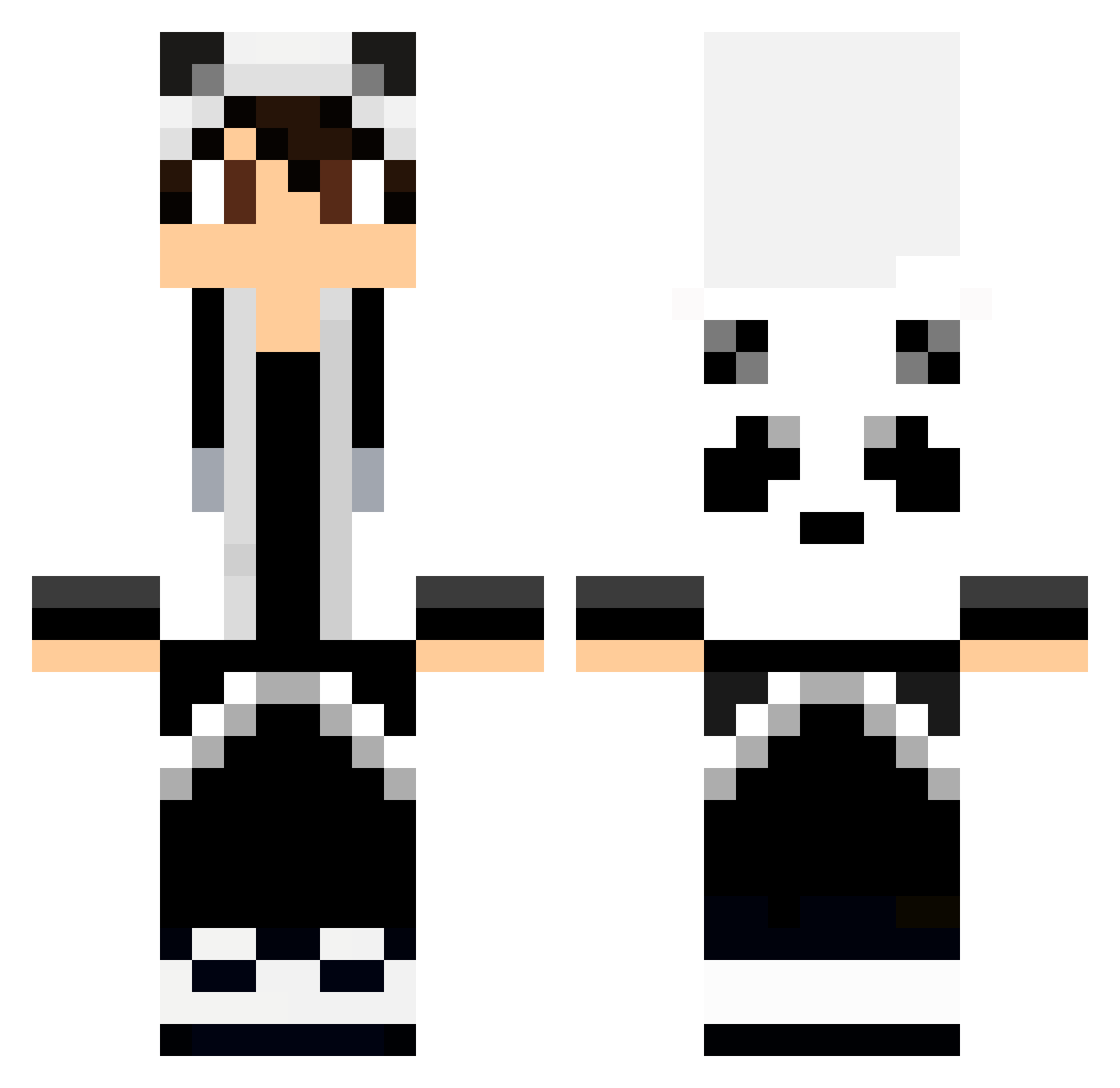 Piotrup Minecraft skin, front and back view