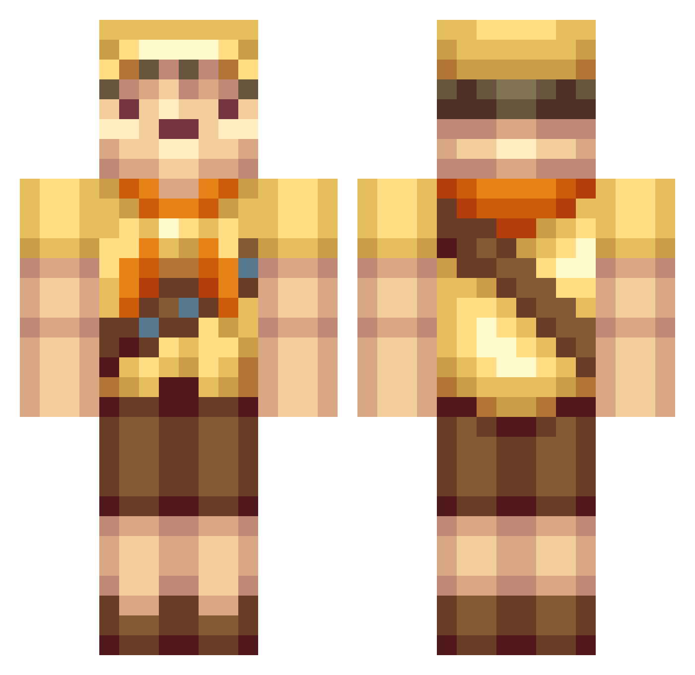 TazIsNotMigrated Minecraft skin, front and back view