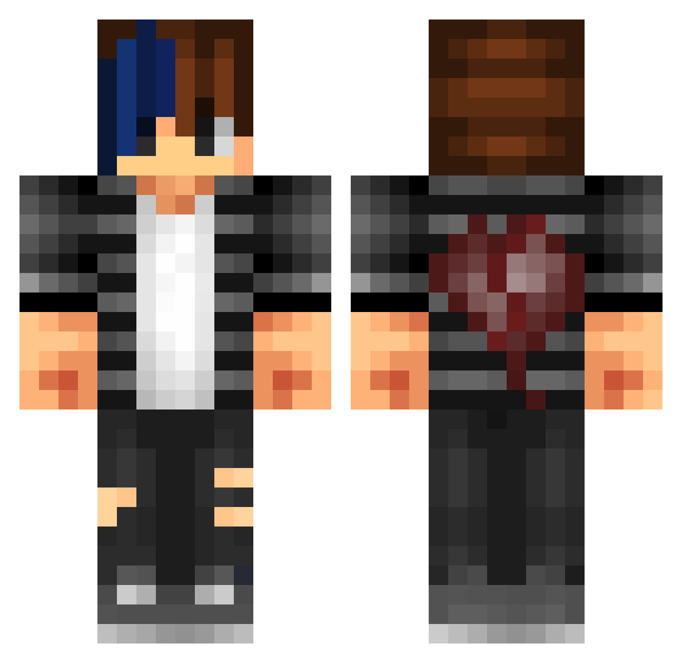 NoDolmaOnlySarma Minecraft skin, front and back view