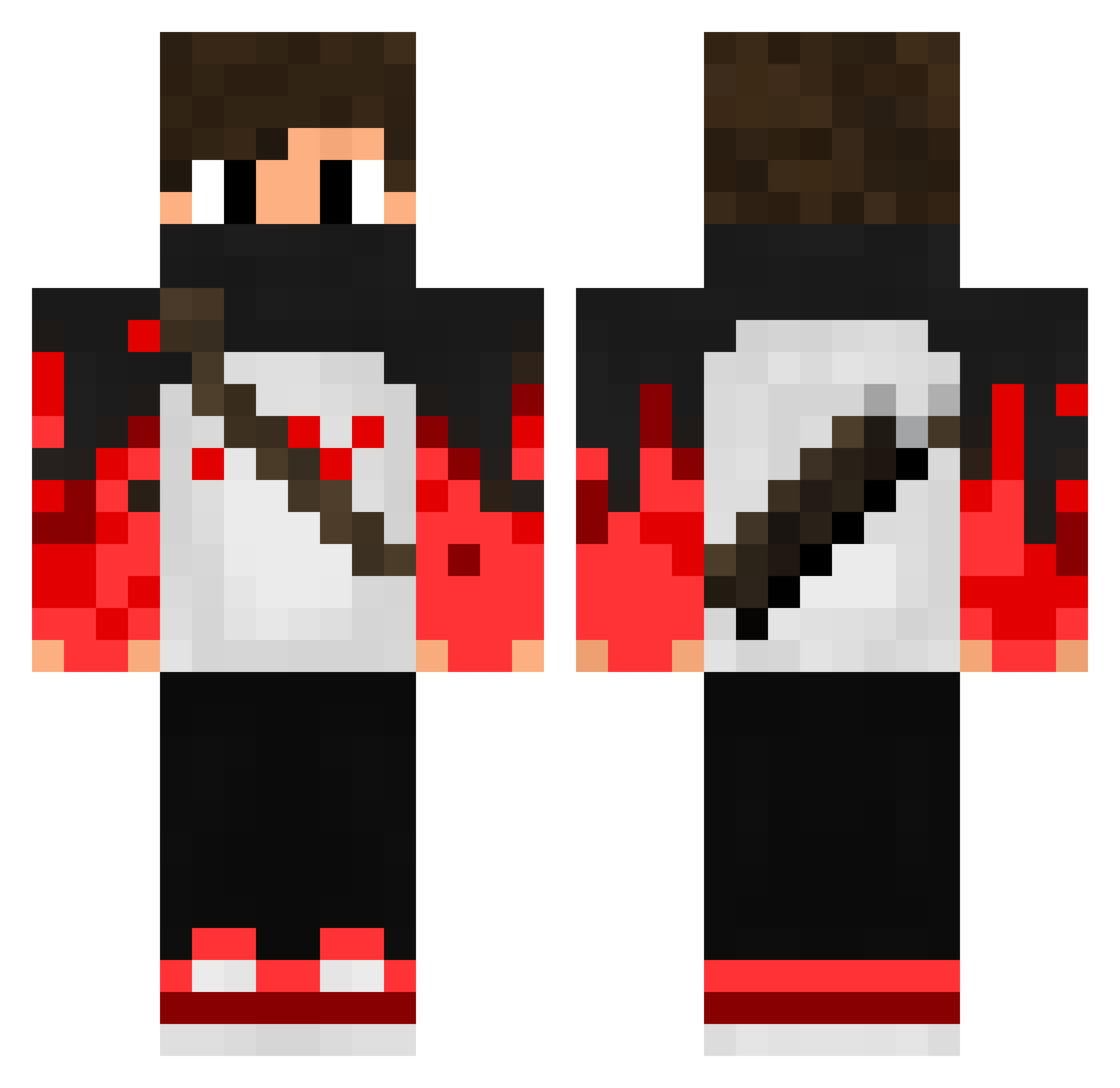 Fufelschmertz01 Minecraft skin, front and back view