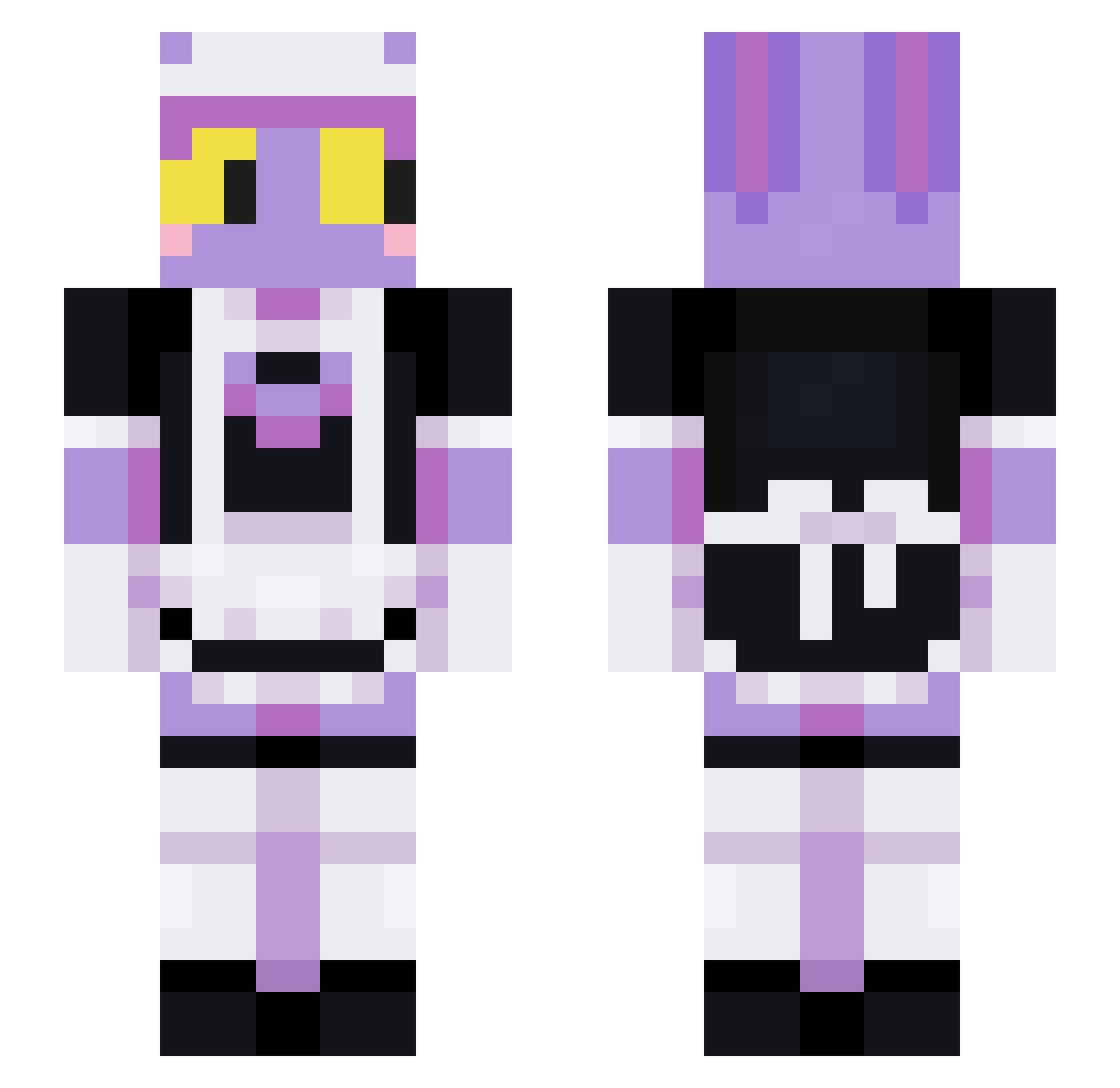 faak_ Minecraft skin, front and back view
