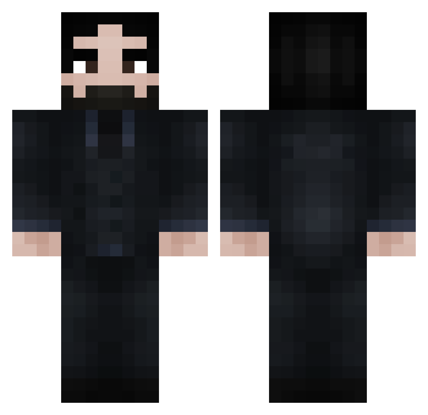 Crip__Francis Minecraft skin, front and back view