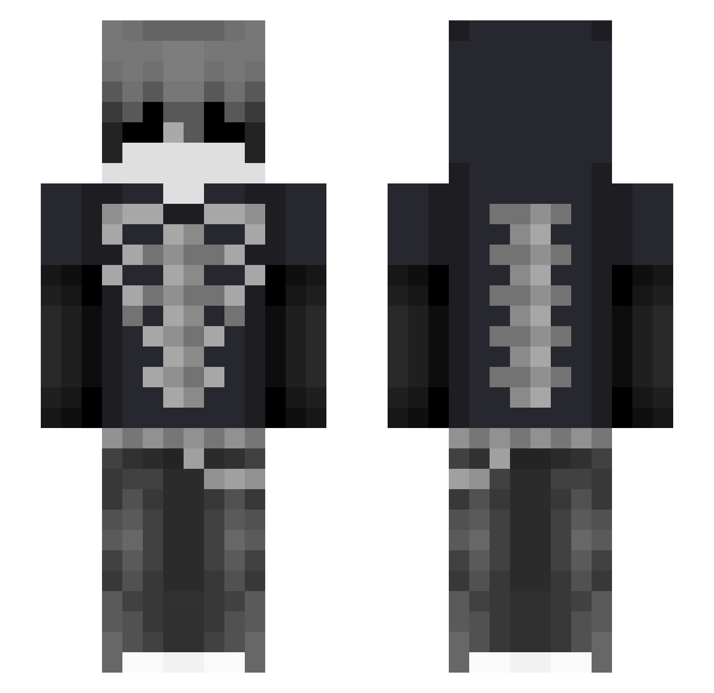 ItsJuAnDi Minecraft skin, front and back view