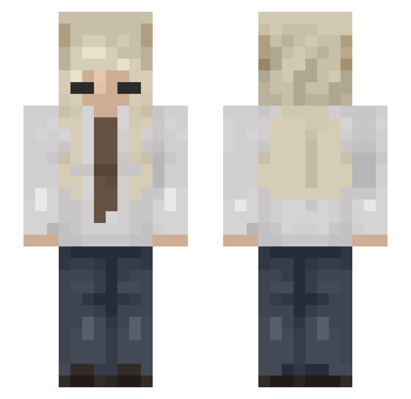 Infrunam1 Minecraft skin, front and back view